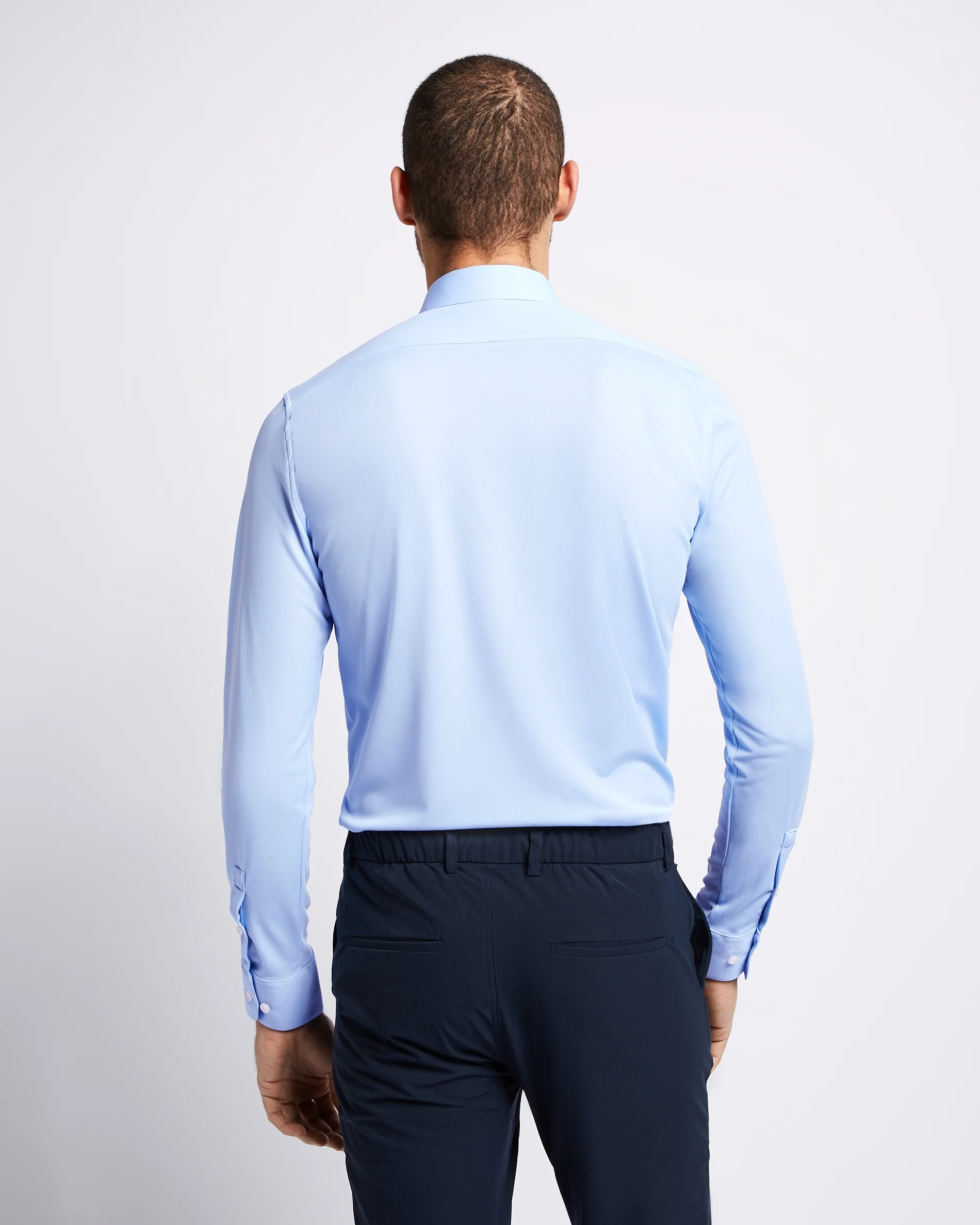 Prior Tech: Non-iron stretch shirt blue - Image 5