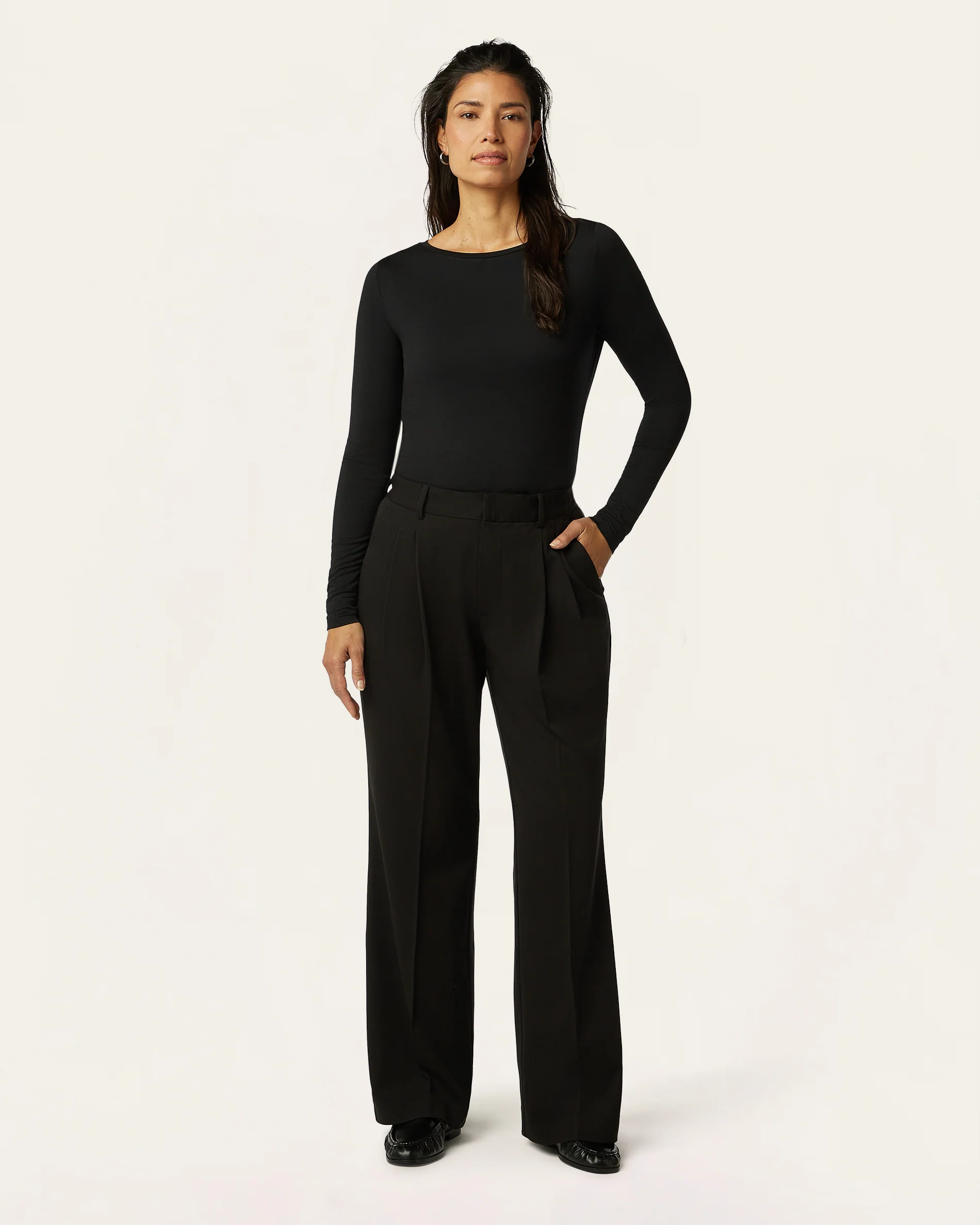 Boatneck Knit - Black - Image 2
