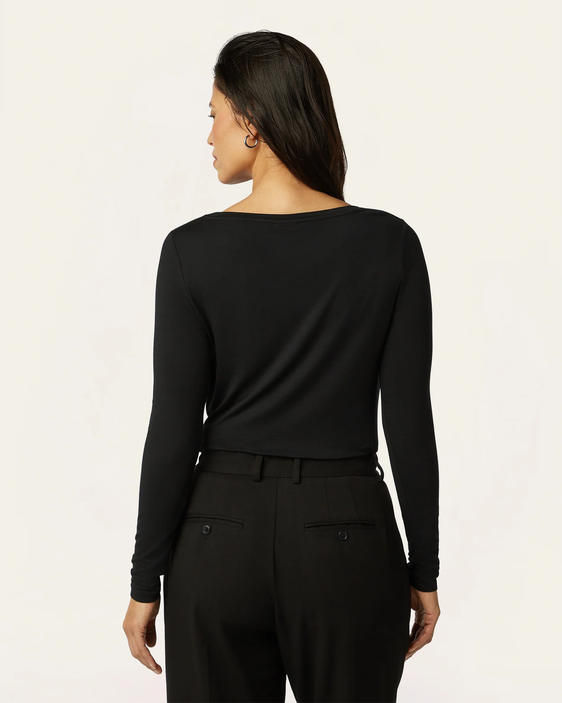 Boatneck Knit - Black - Image 4