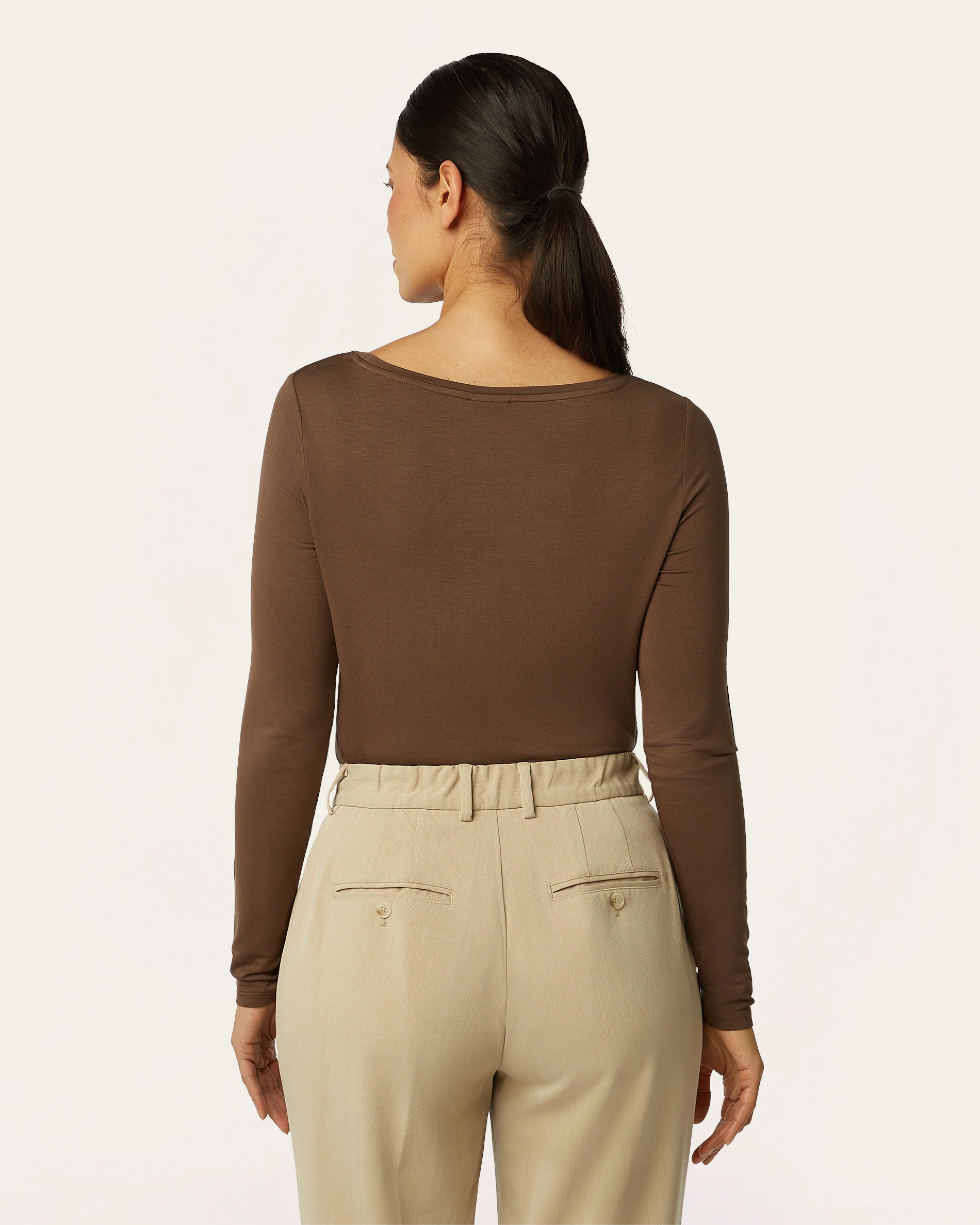 Boatneck Knit - Dark Brown - Image 4