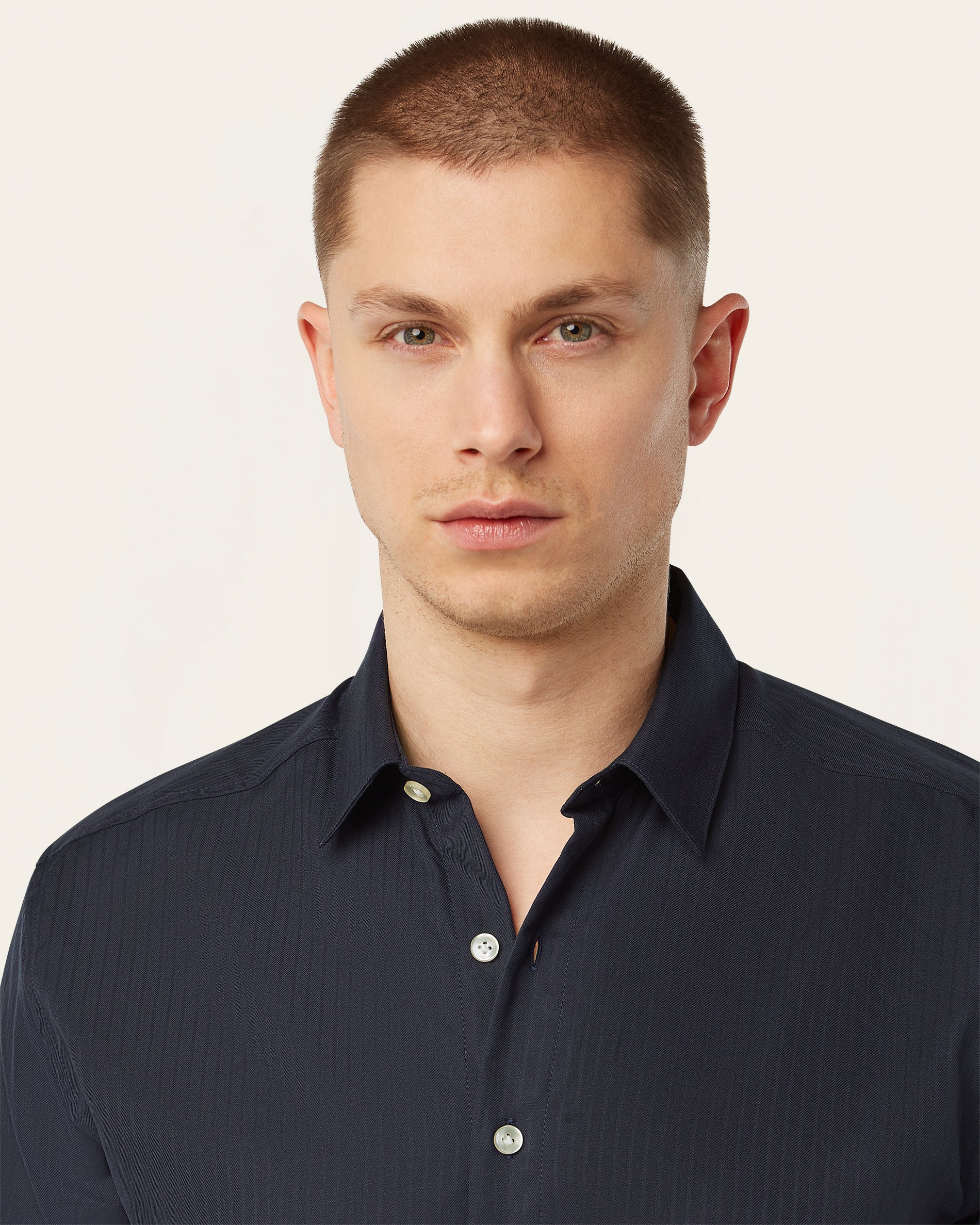 Twill Shirt Dark Navy - Image 3