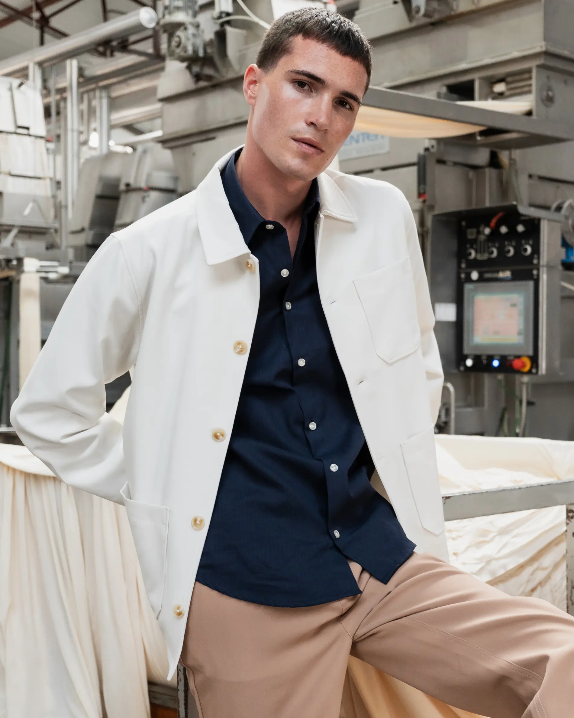 Twill Shirt Dark Navy - Image 6