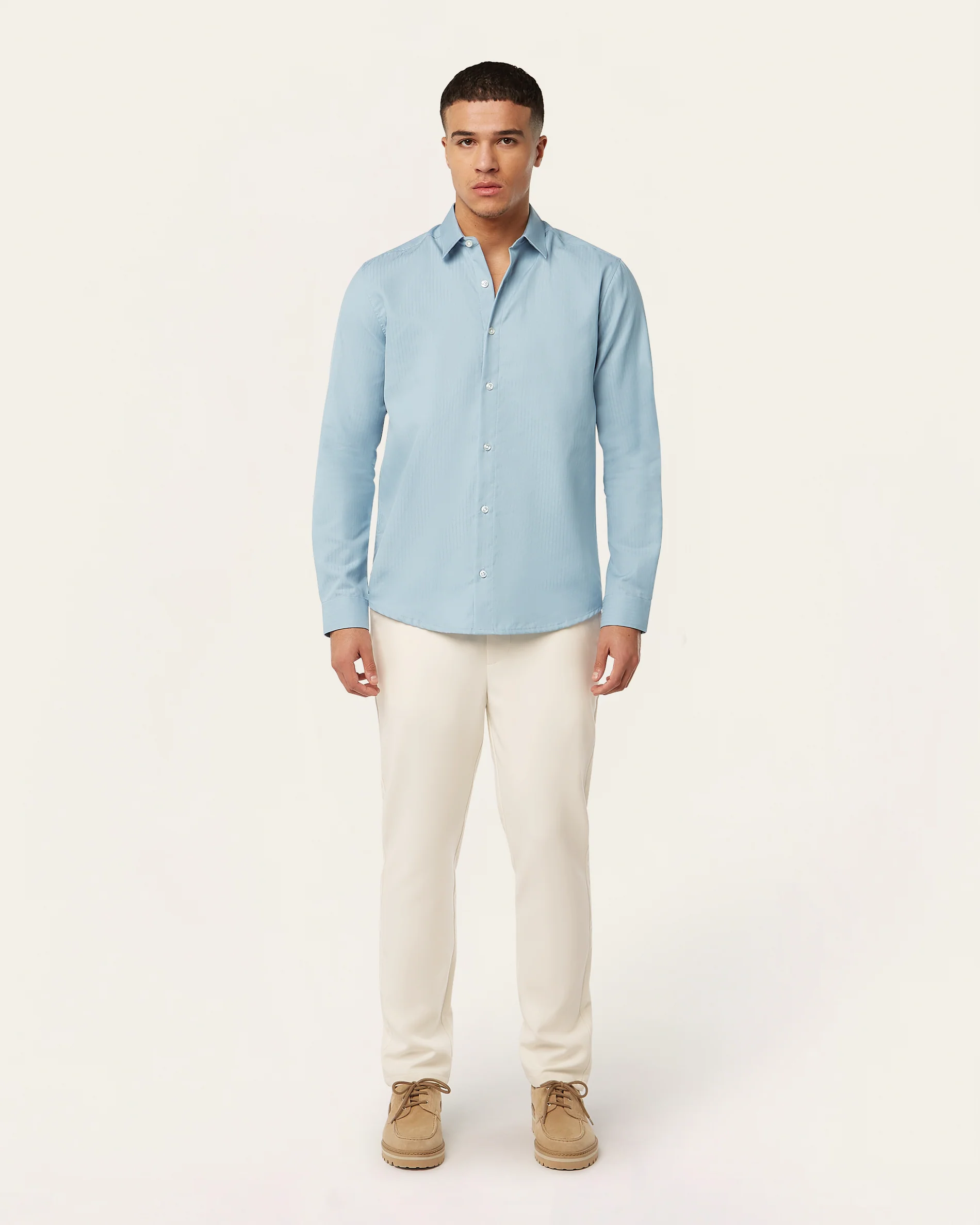 Twill Shirt Light Blue - Image 4