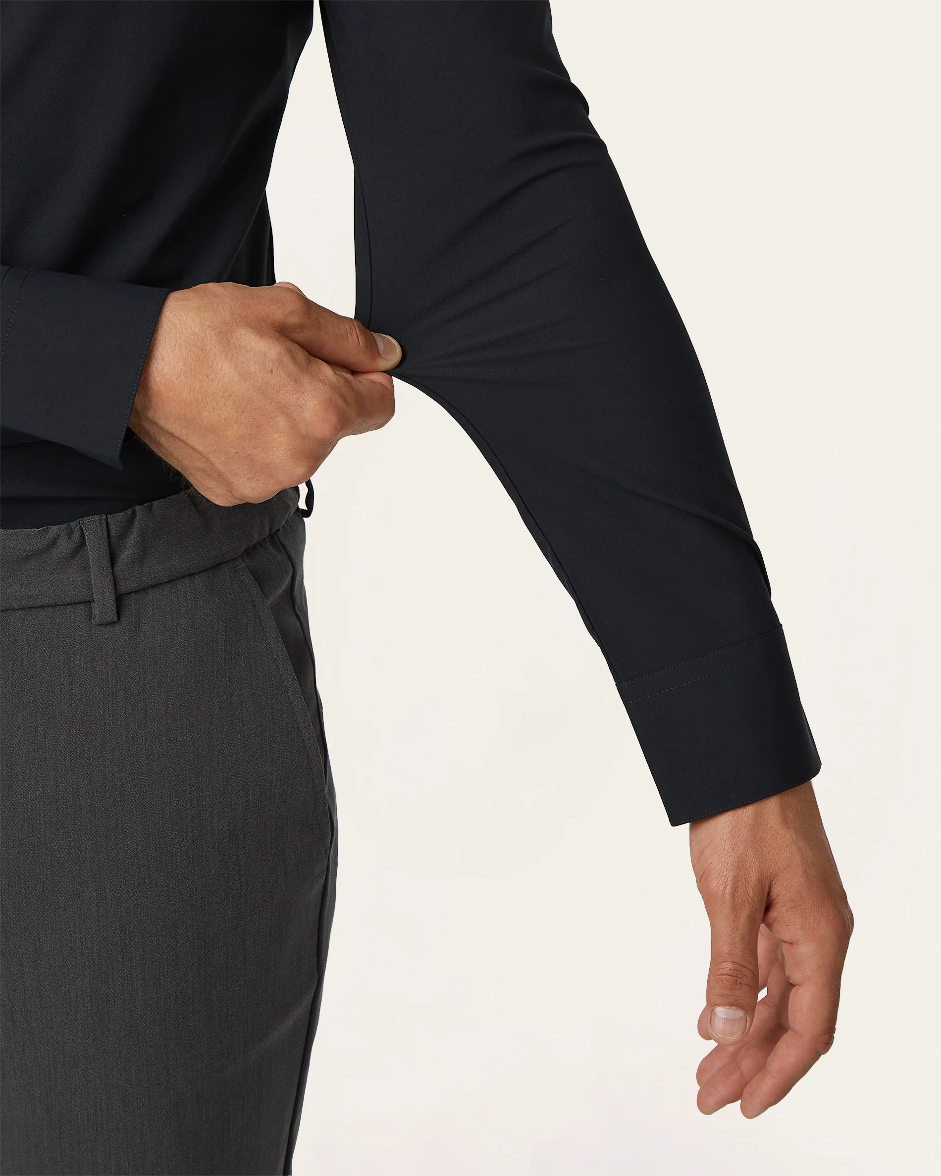 Classic Non-iron Shirt Navy - Image 3