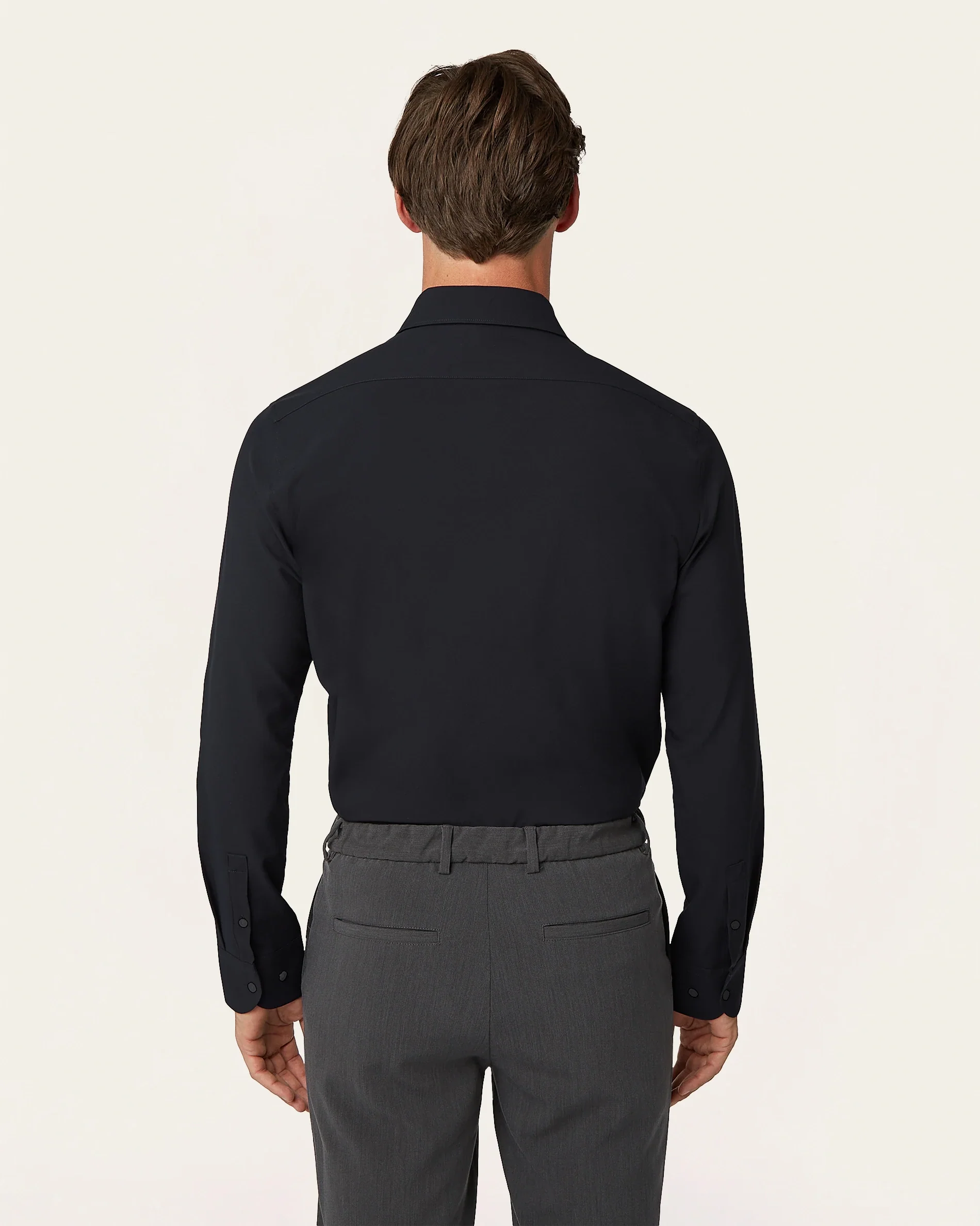 Classic Non-iron Shirt Navy - Image 5