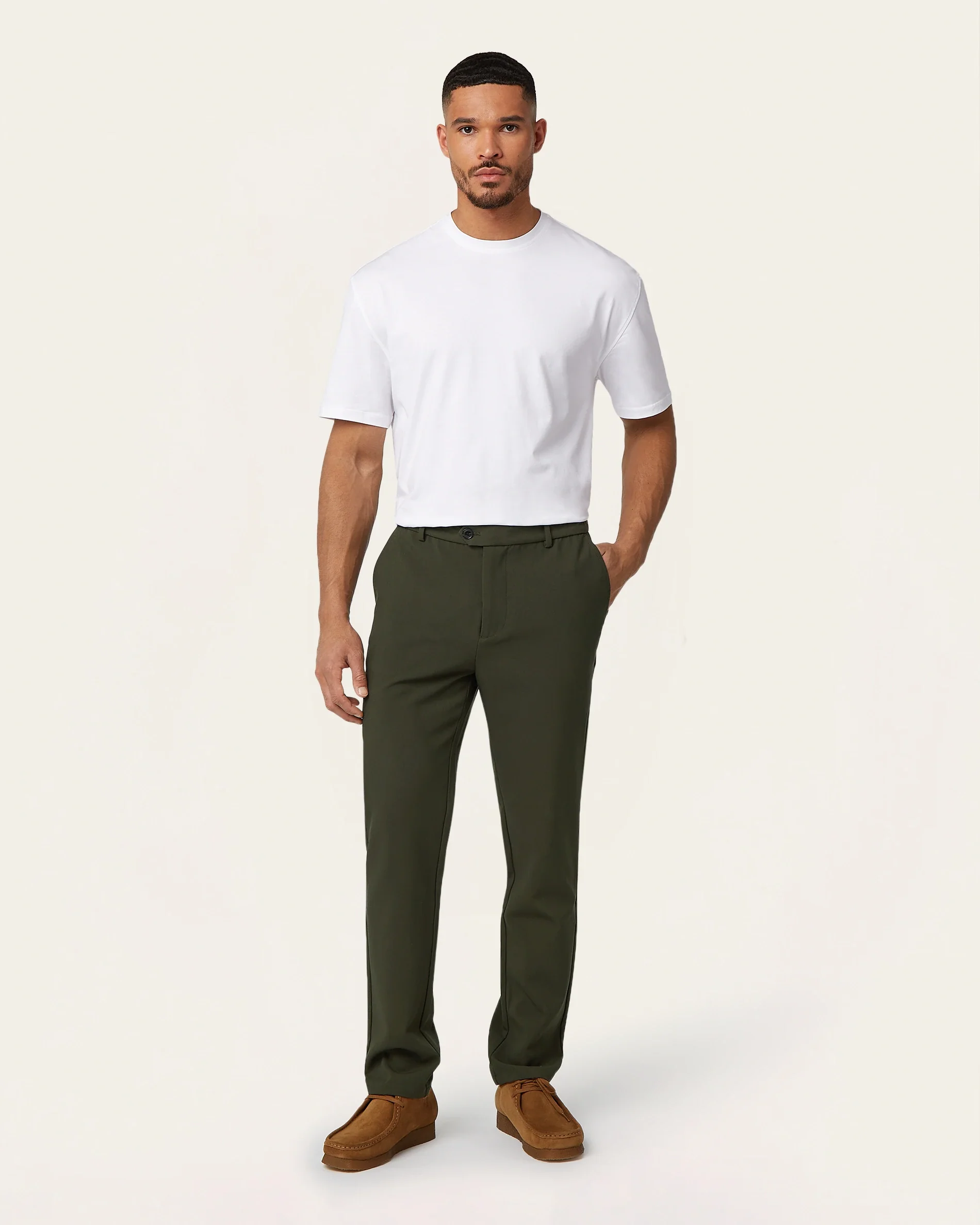 Regular Classic Pants Dark Green - Image 3