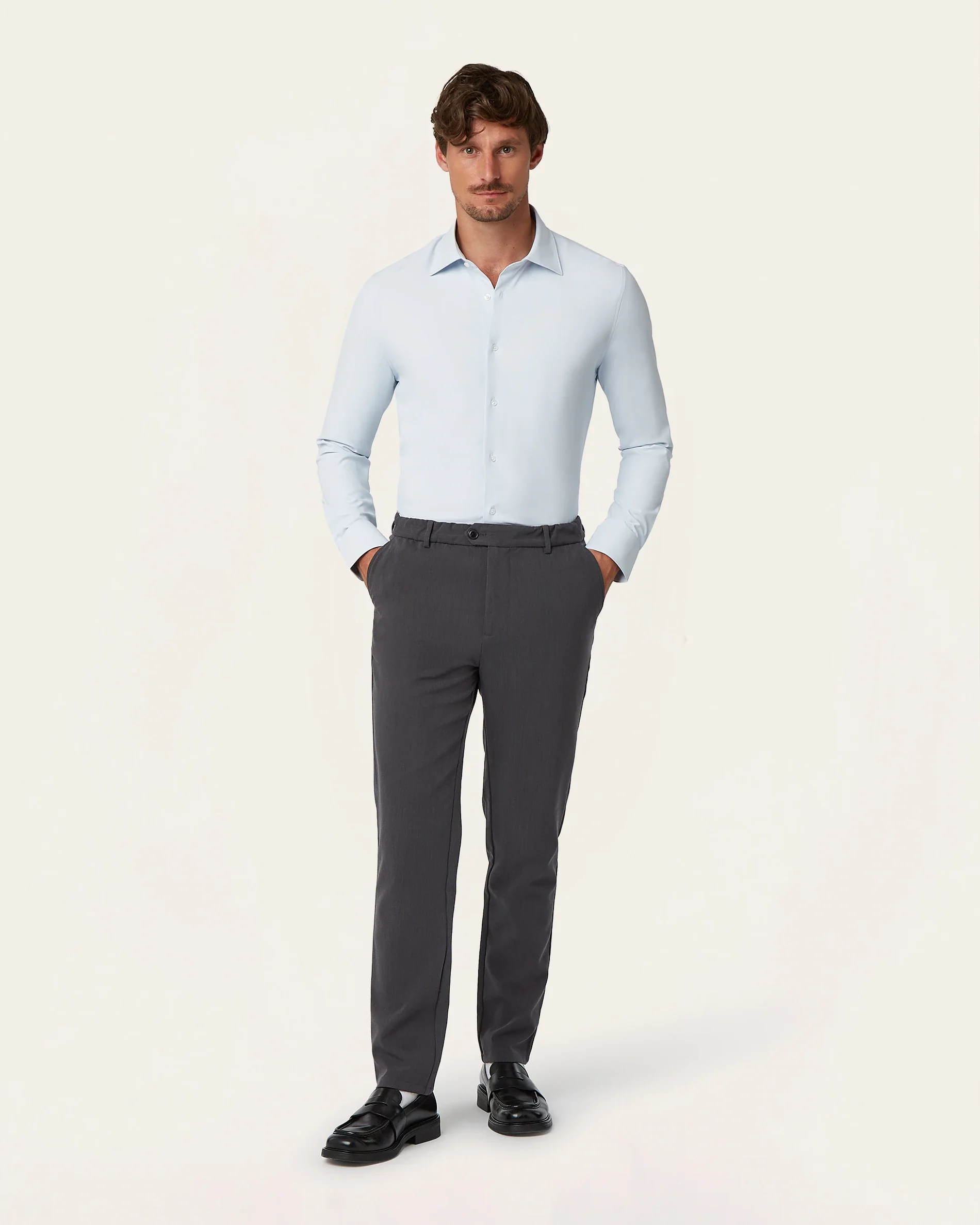 Regular Classic Pants Dark Grey - Image 3