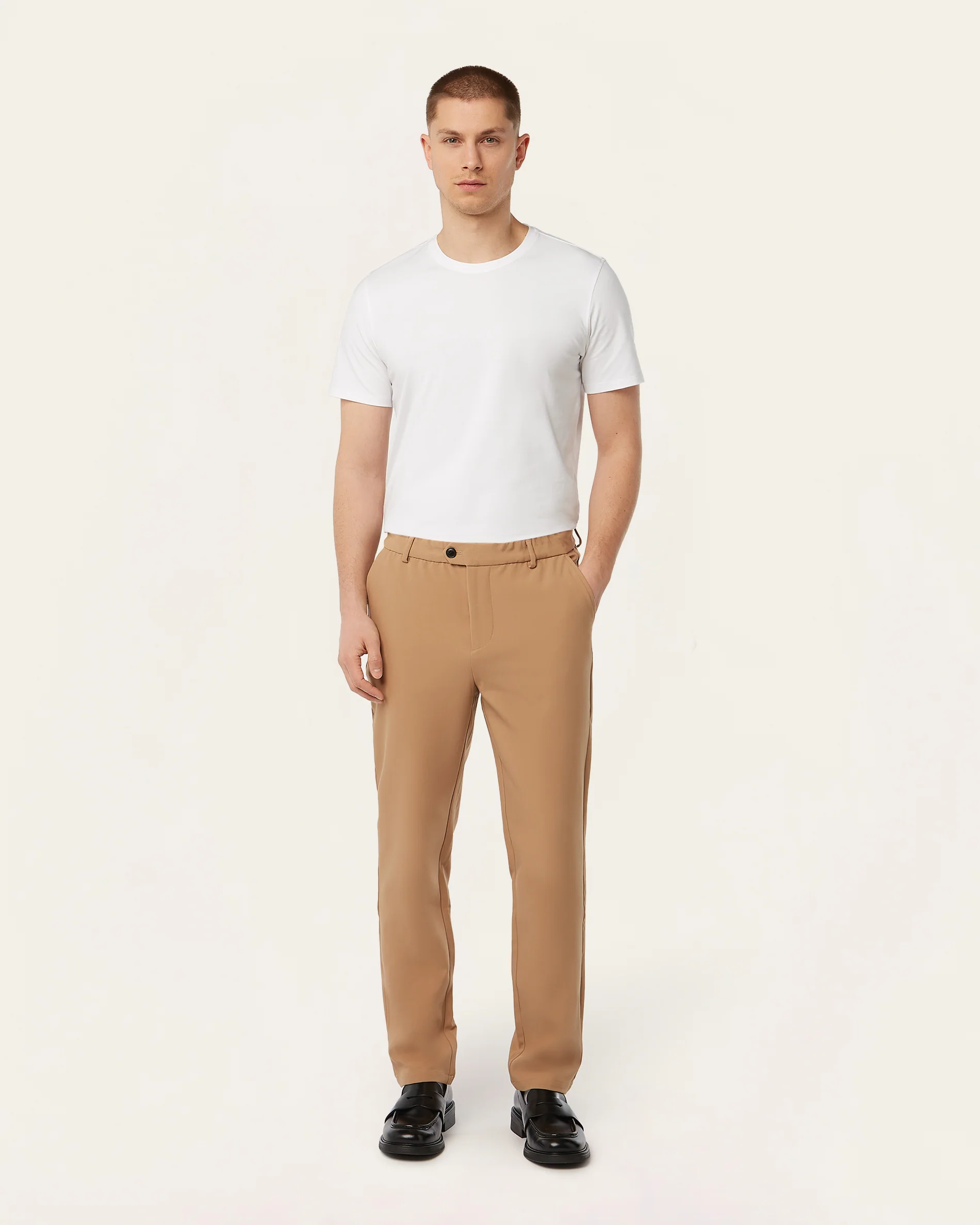 Regular Classic Pants Light Camel - Image 3