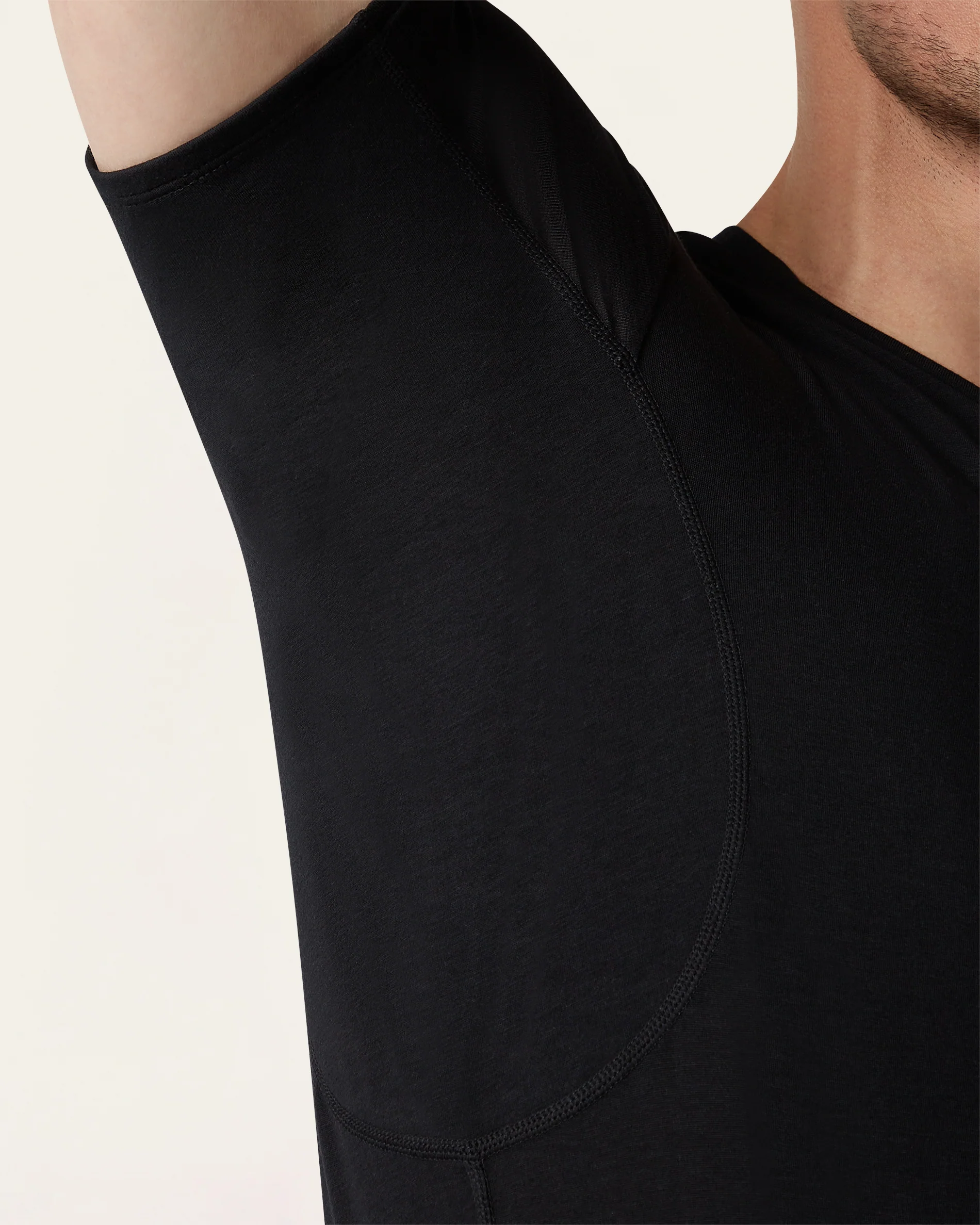 Crewneck sweat-proof undershirt black - Image 7