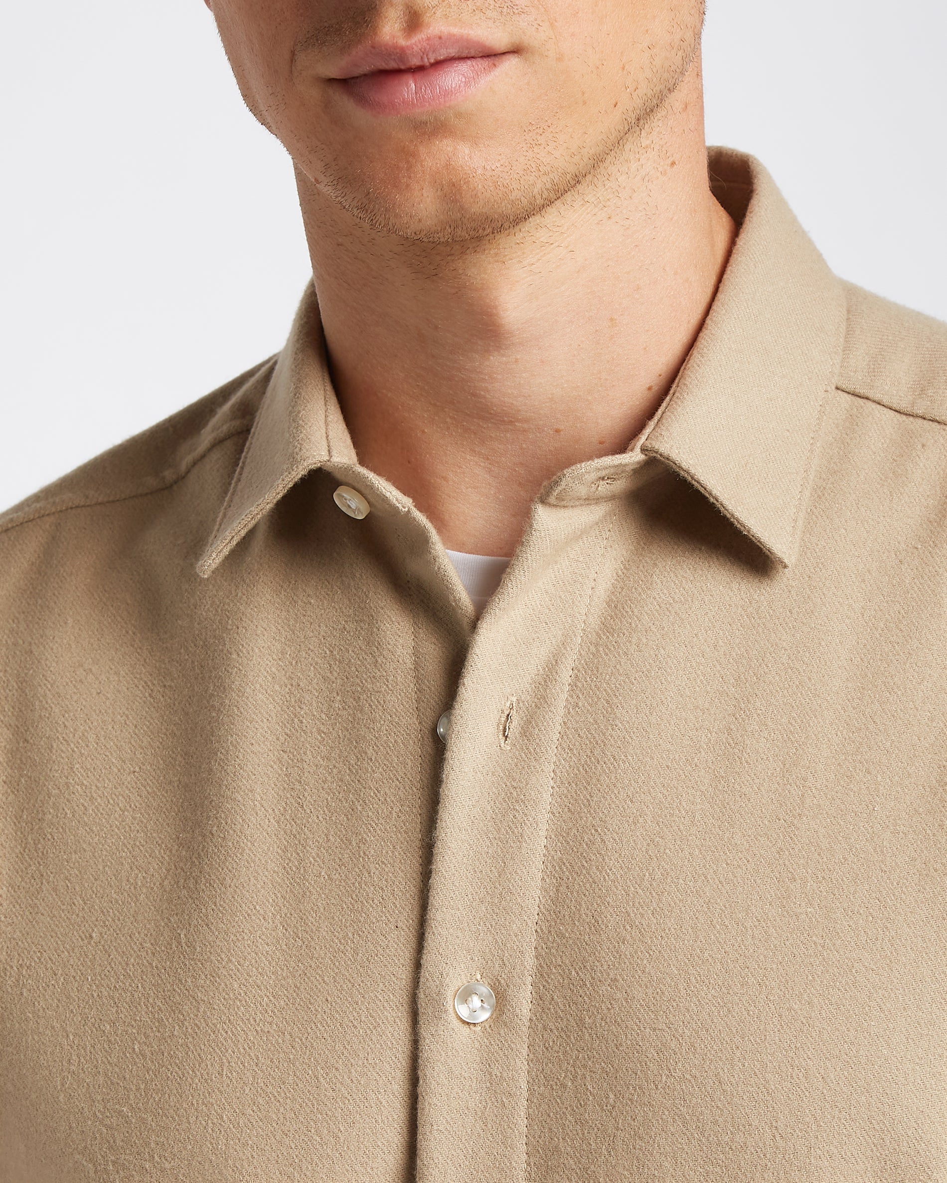 Flannel shirt Beige - Image 2