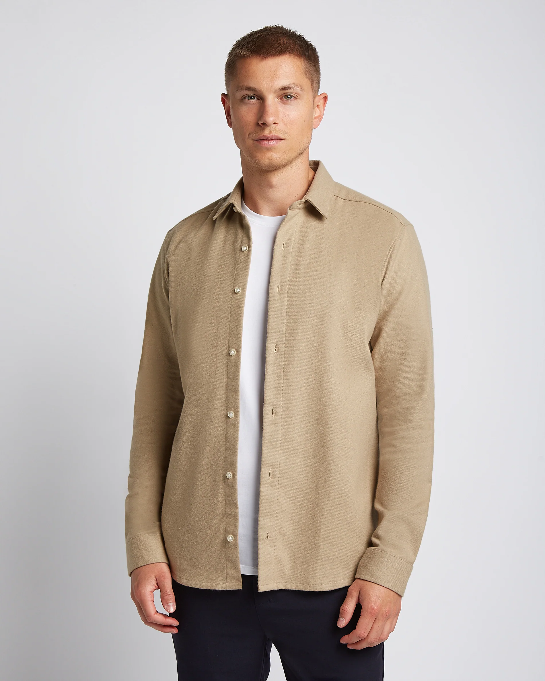 Flannel shirt Beige - Image 6