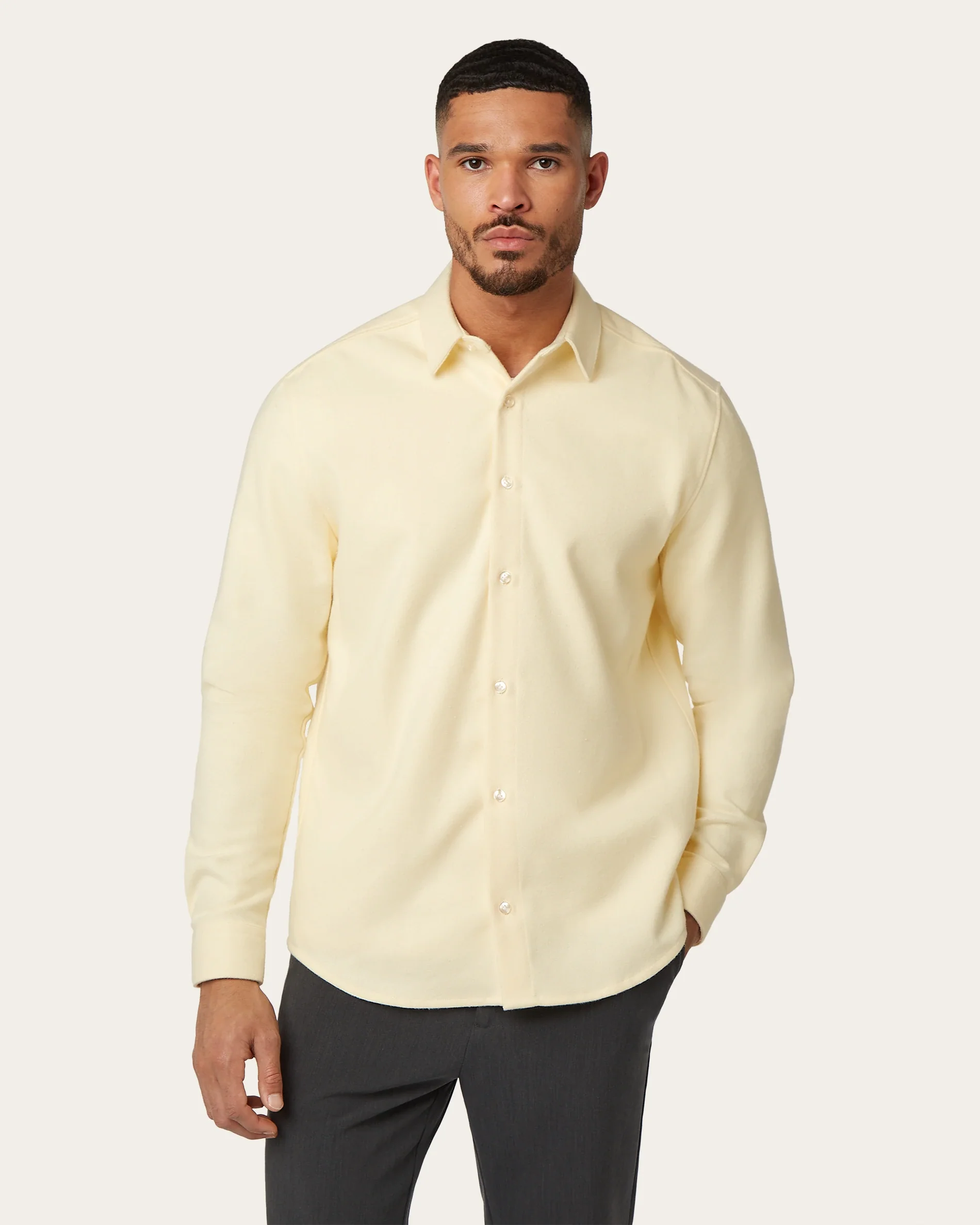 Flannel shirt Butter Yellow - Image 3
