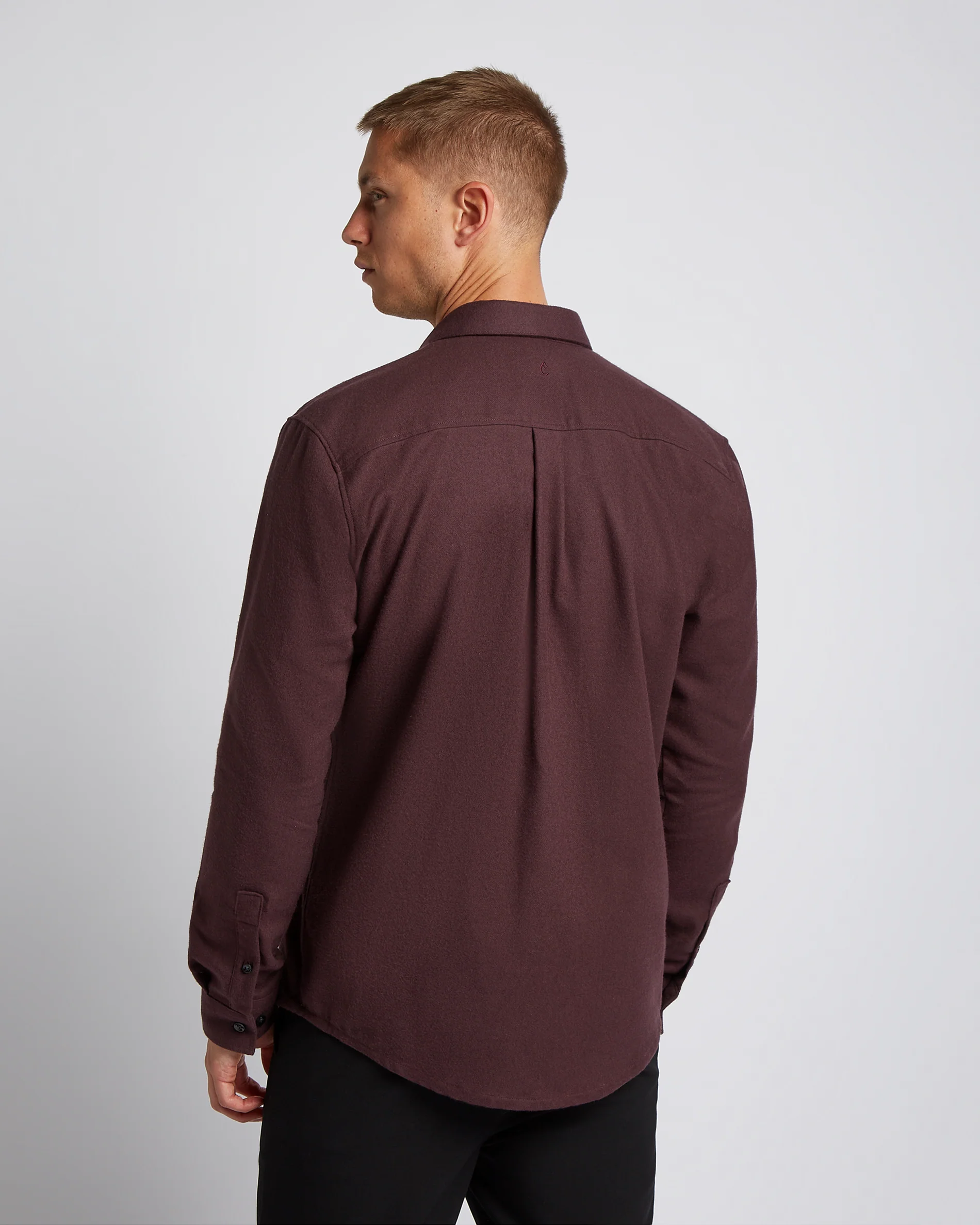 Flannel shirt Dark Burgundy - Image 4