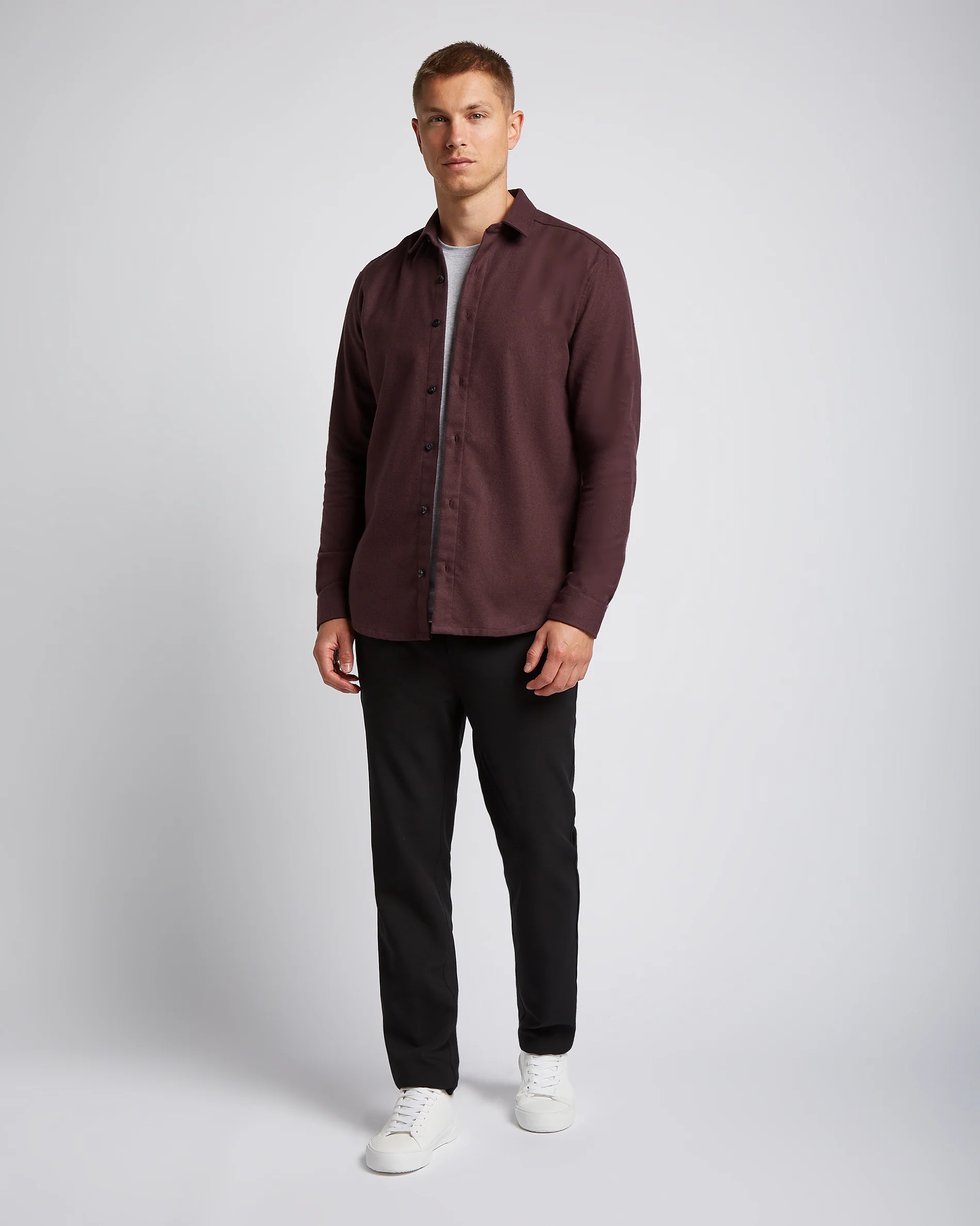 Flannel shirt Dark Burgundy - Image 6