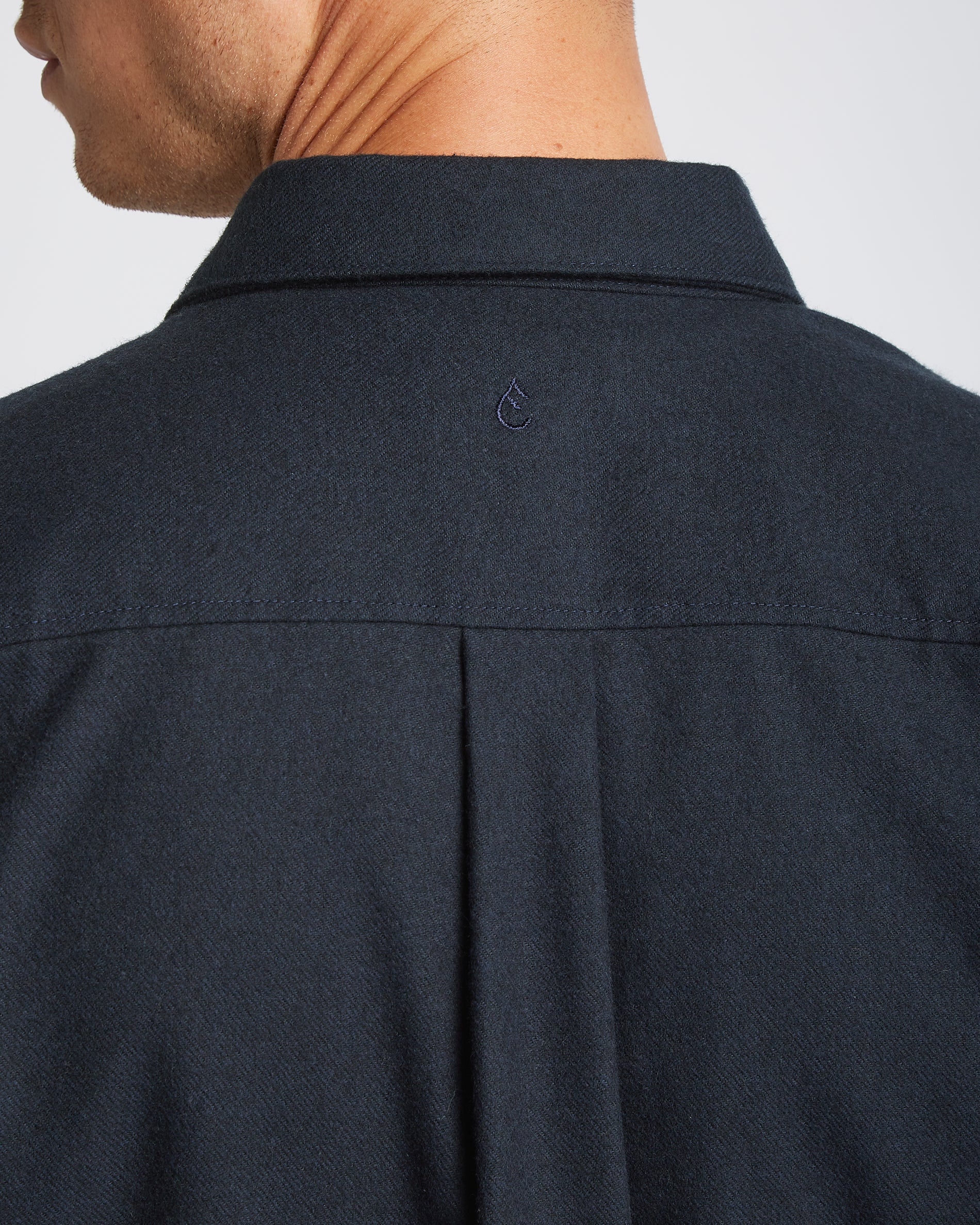Flannel shirt Navy - Image 5