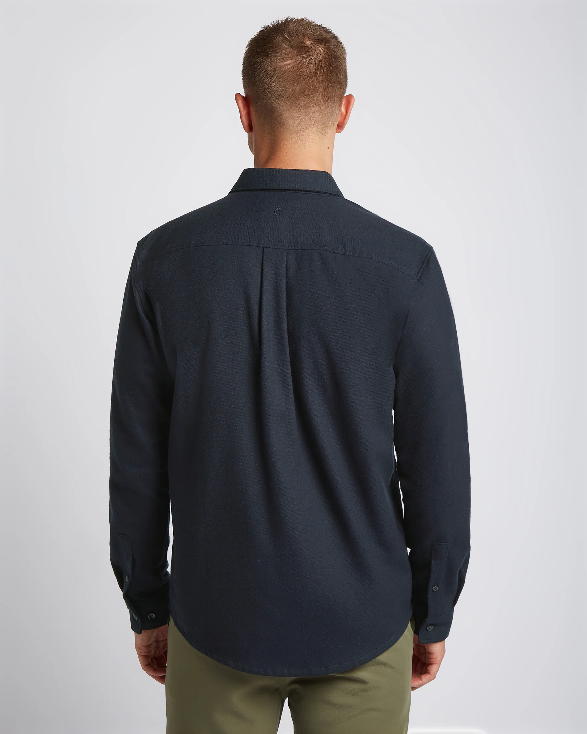 Flannel shirt Navy - Image 6