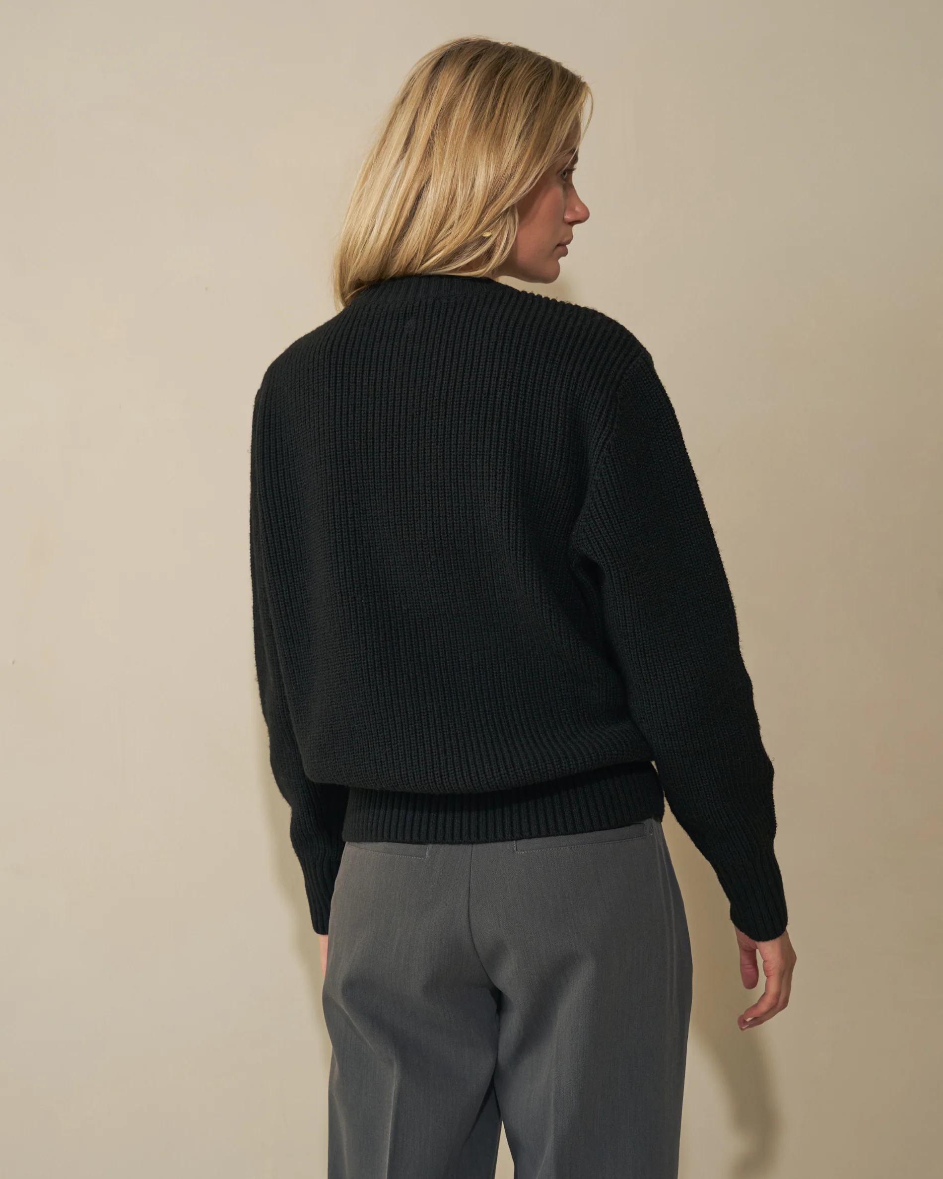 Heavy Seawool Crewneck - Black - Image 4