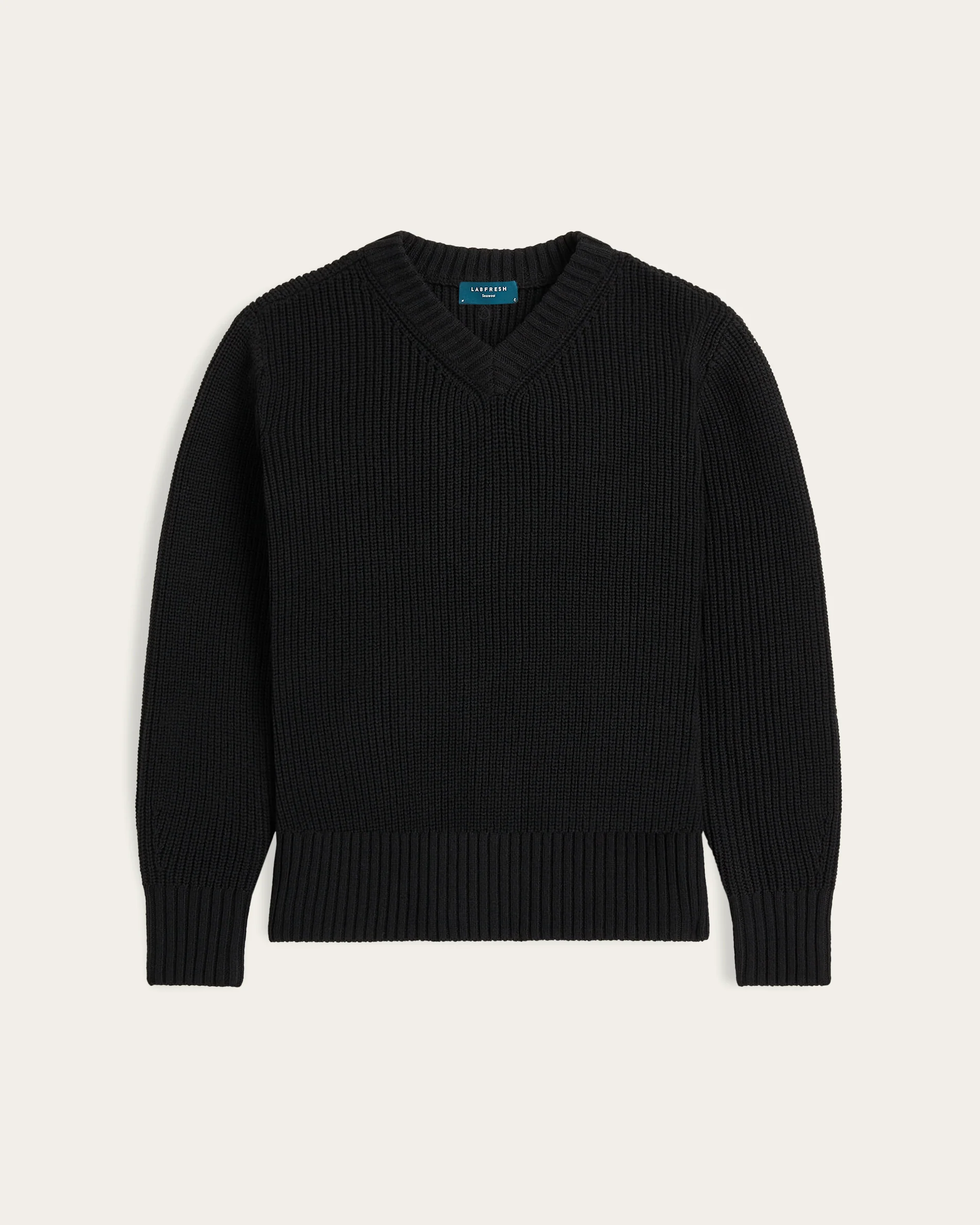Heavy Seawool V-neck - Black - Image 5