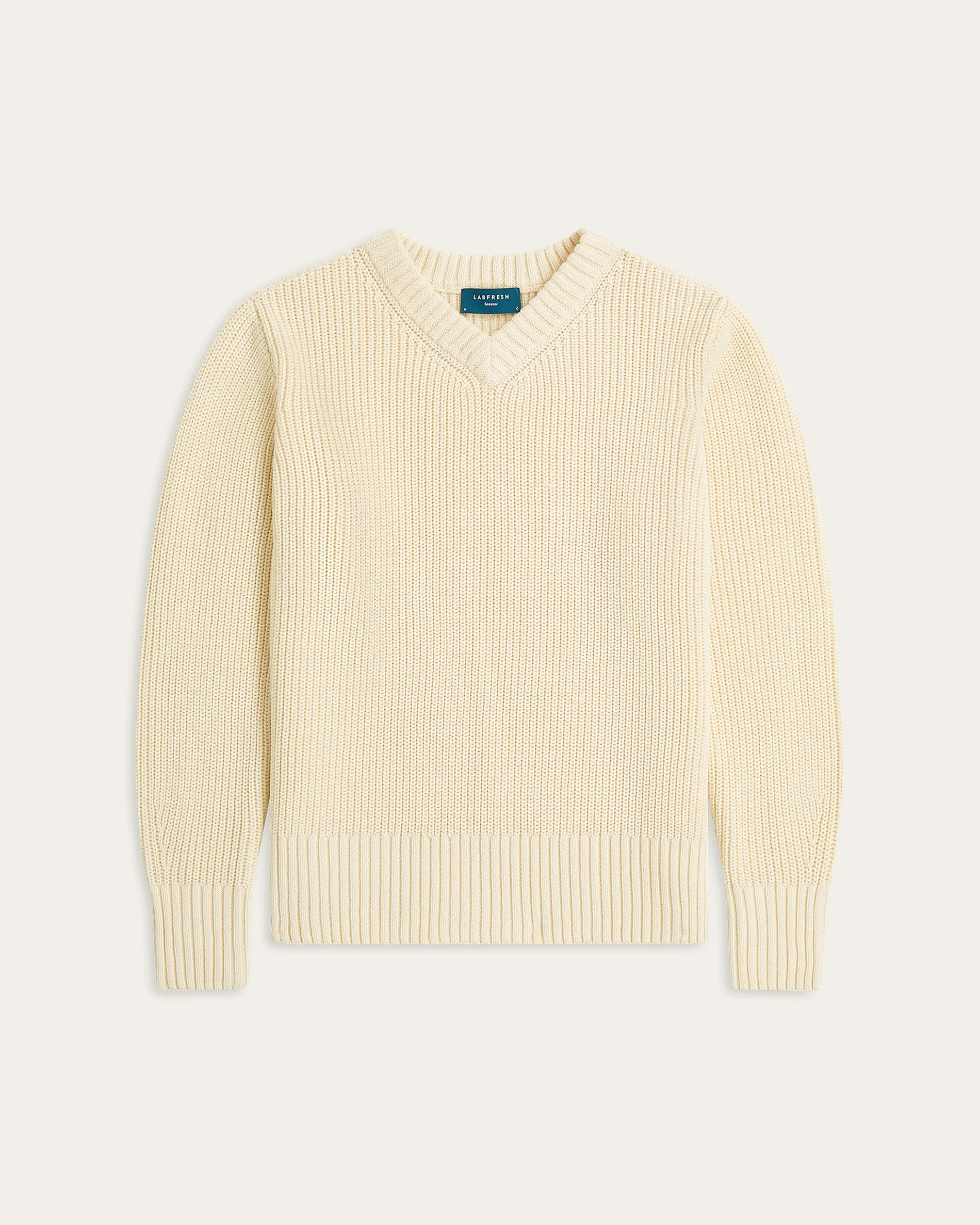 Heavy Seawool V-neck - Off White - Image 4
