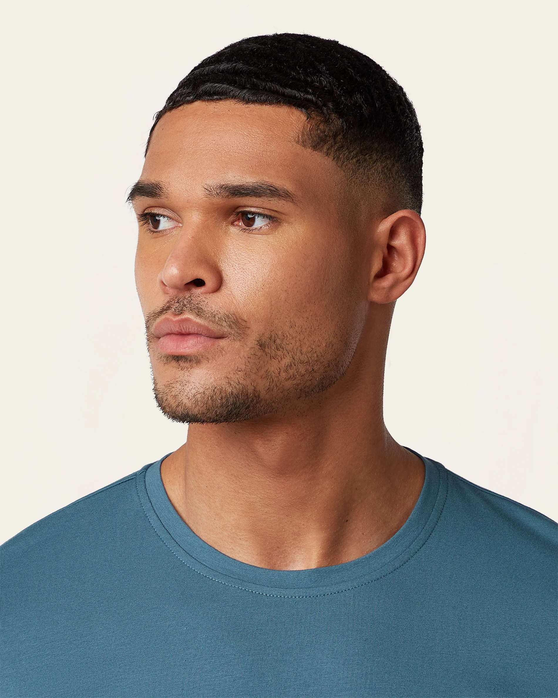 Heavy weight t-shirt Teal Blue - Image 3