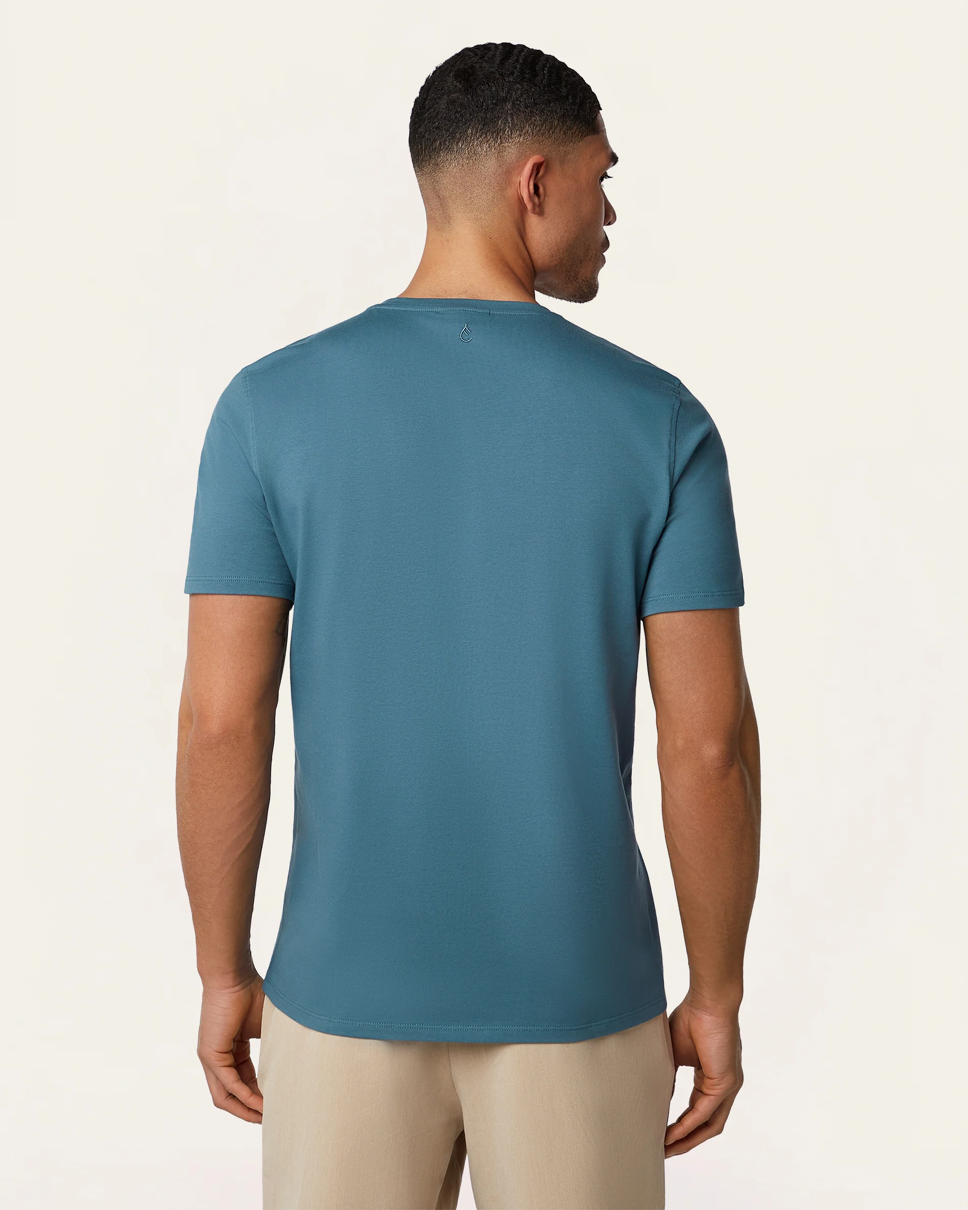 Heavy weight t-shirt Teal Blue - Image 4