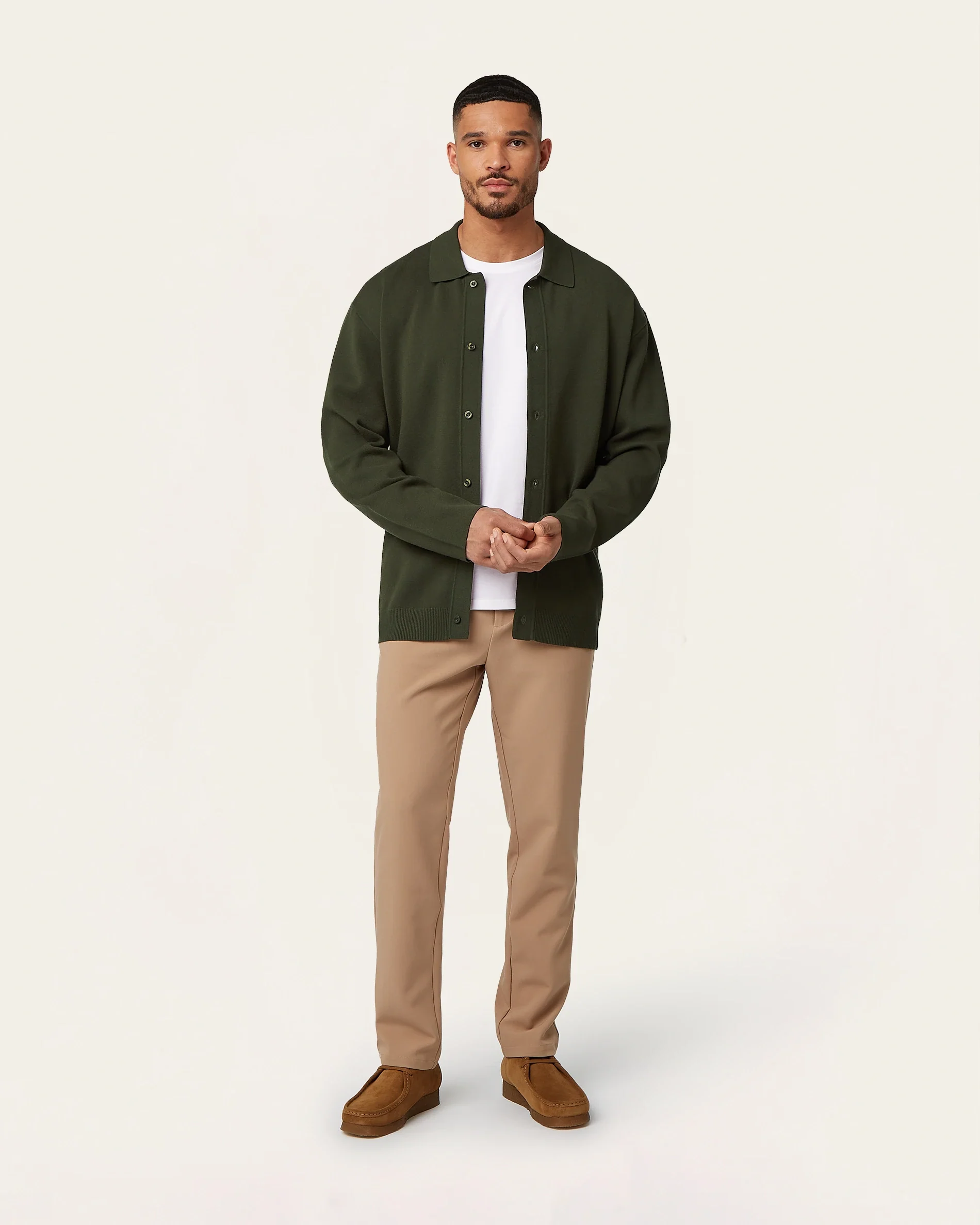Jacquard Cardigan Dark Green - Image 3