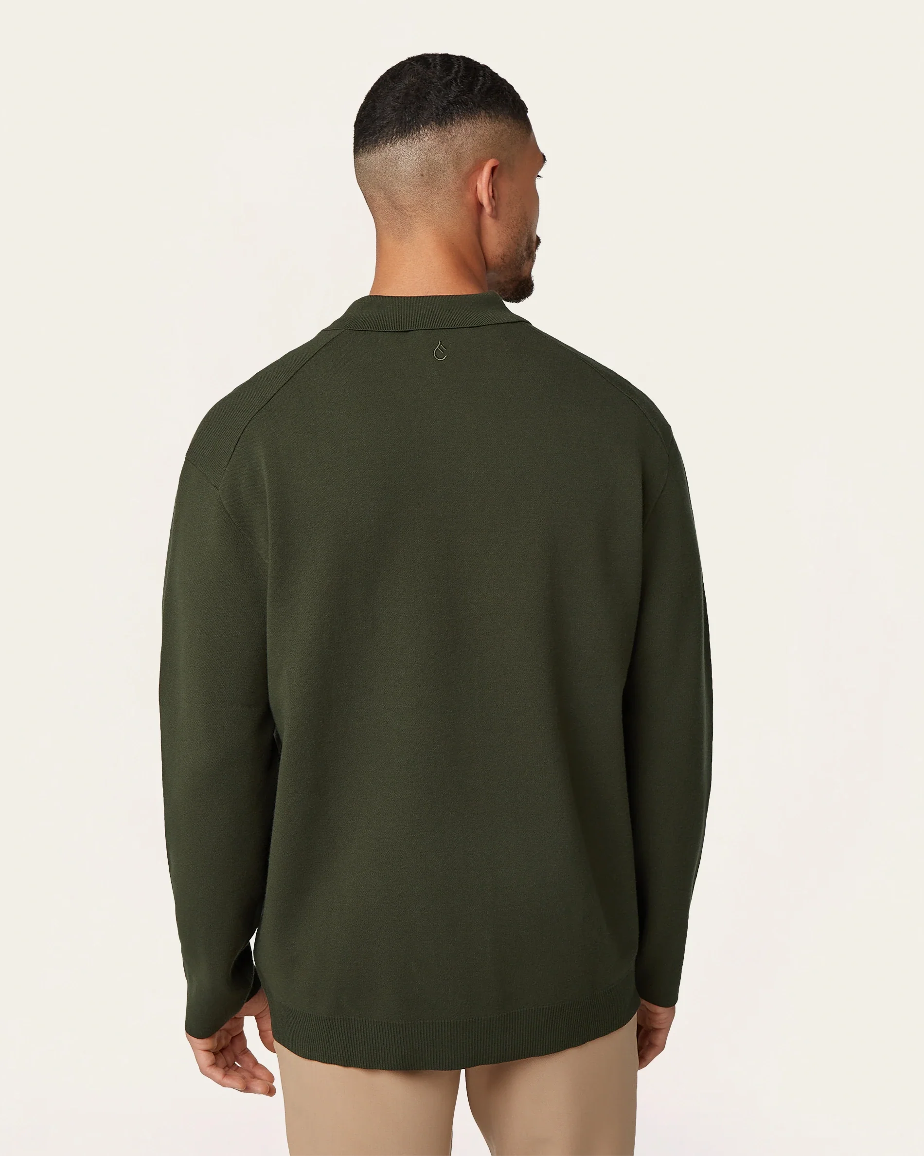 Jacquard Cardigan Dark Green - Image 6