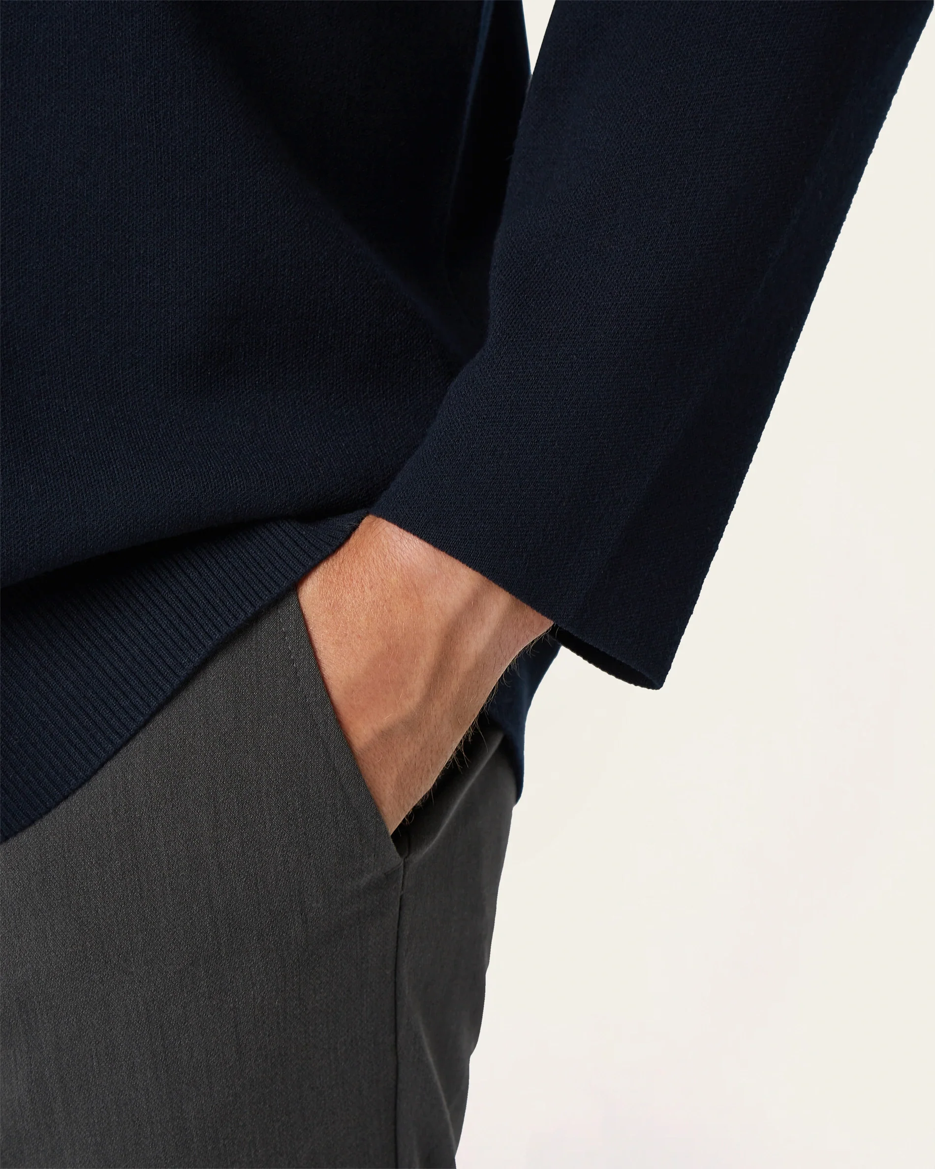 Jacquard Cardigan Navy - Image 5