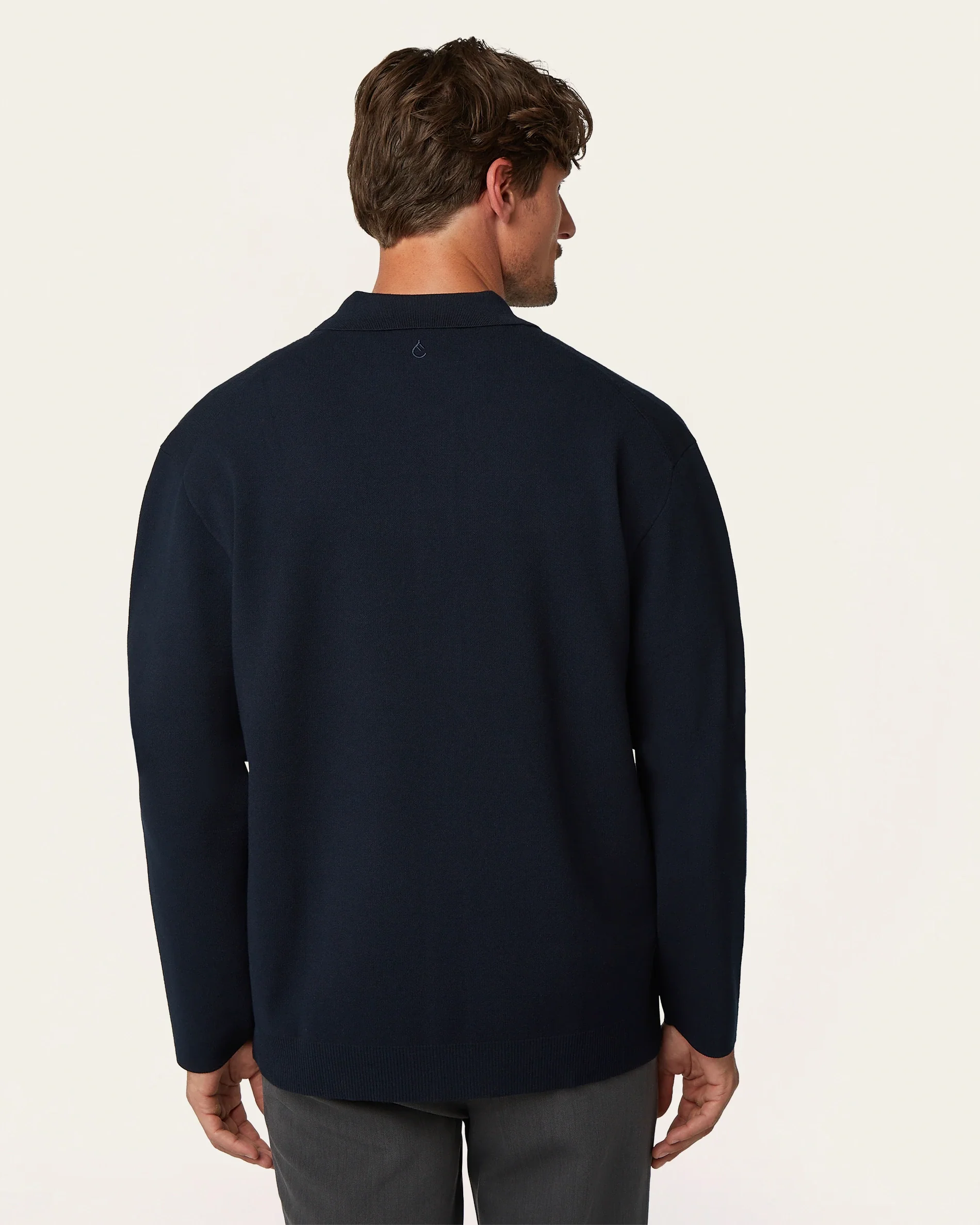 Jacquard Cardigan Navy - Image 6