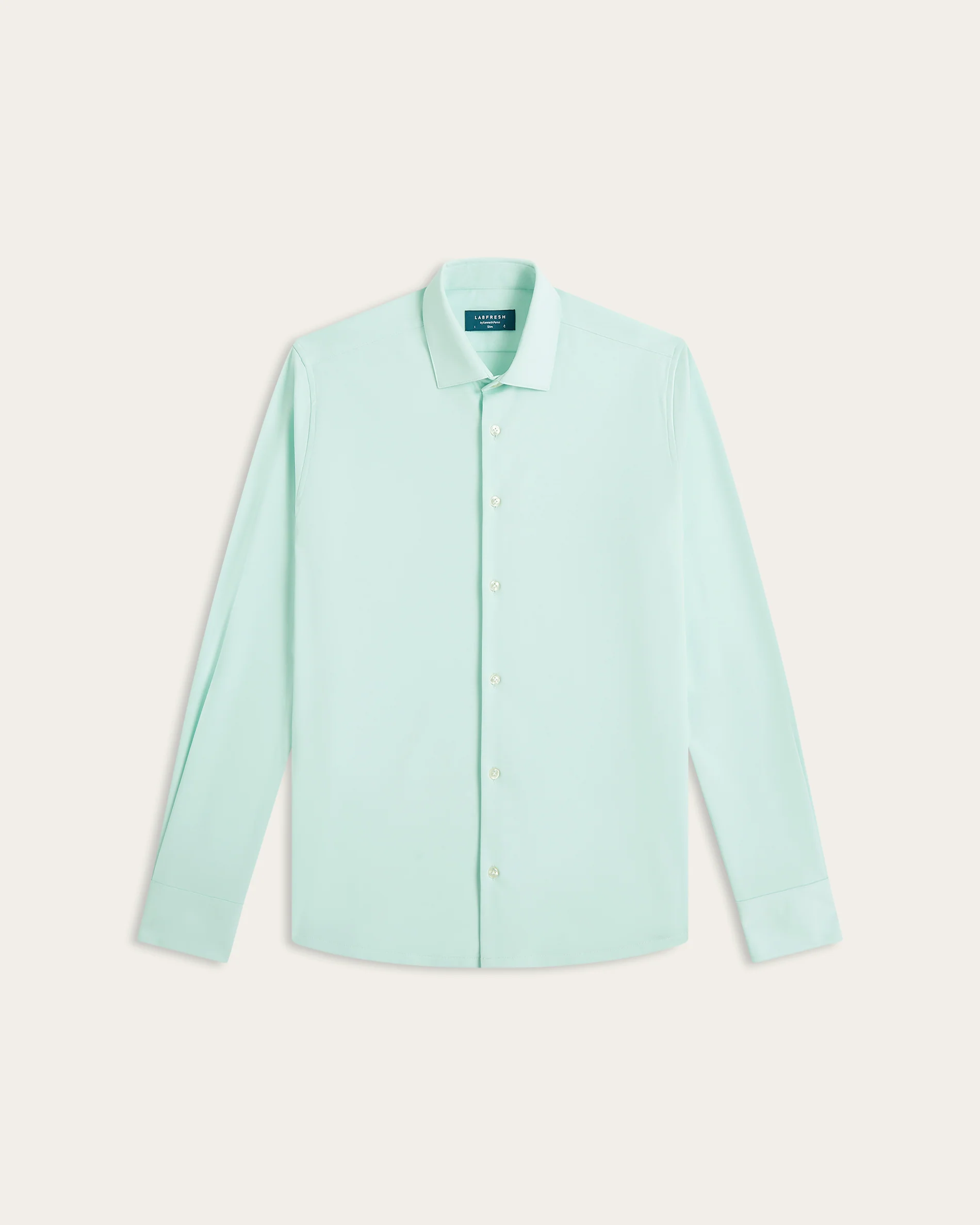 Knitted non-iron shirt Jade Green - Image 7