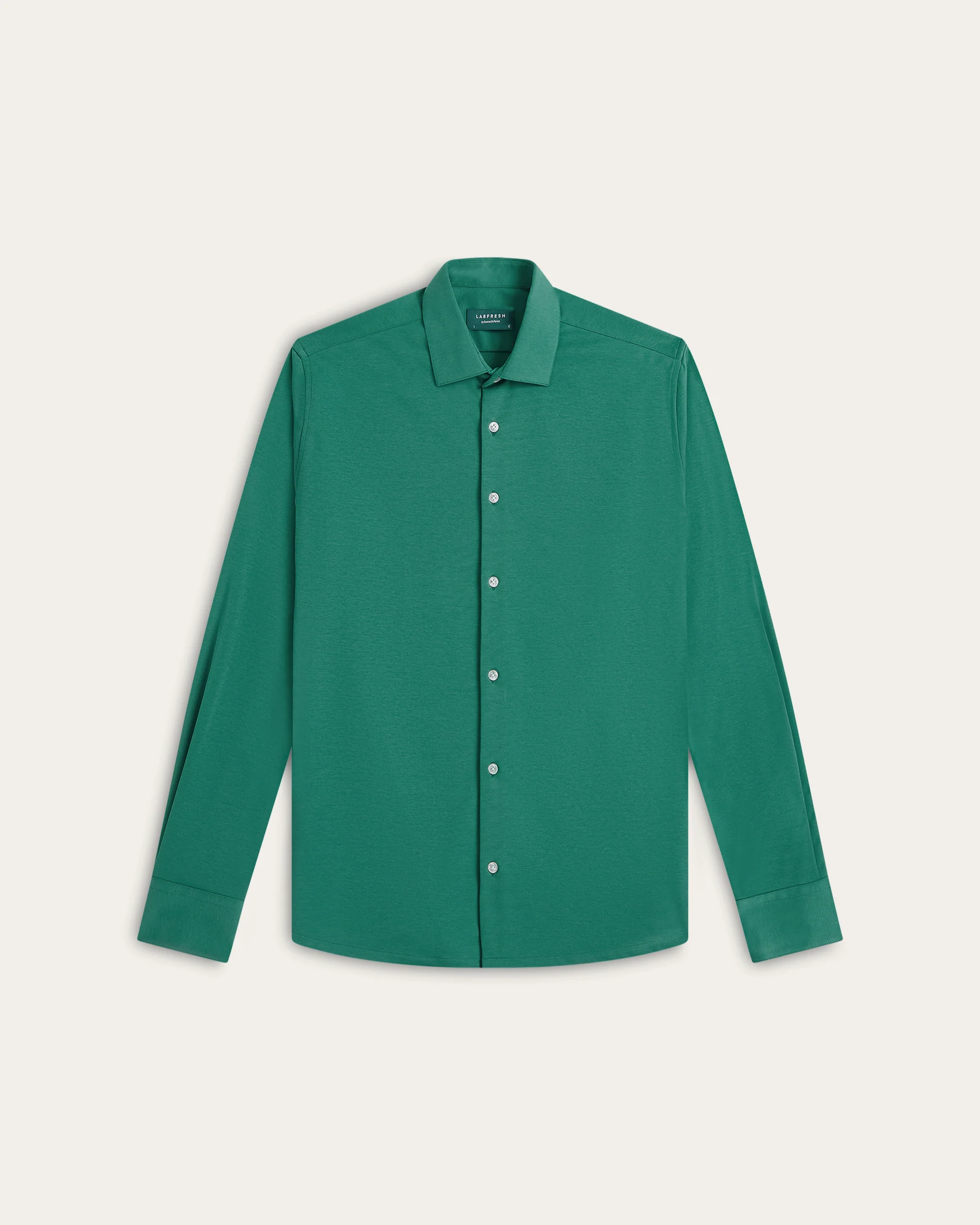 Knitted non-iron shirt North Sea Green - Image 7
