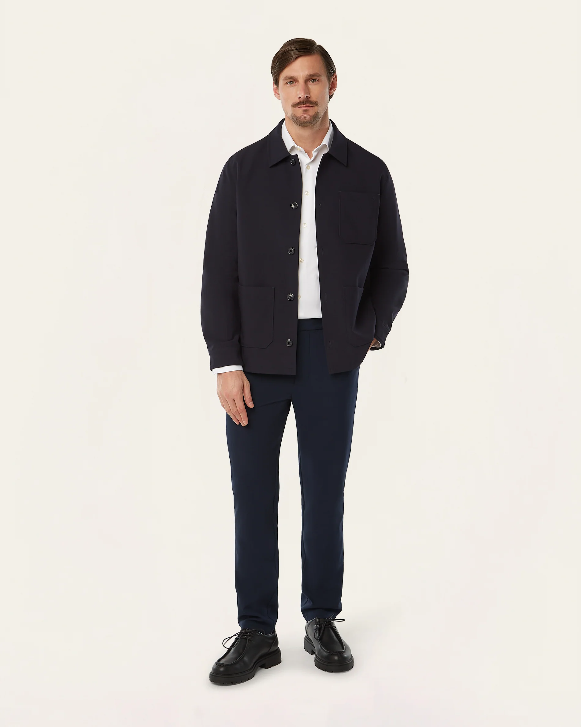 Knitted non-iron shirt white - Image 6