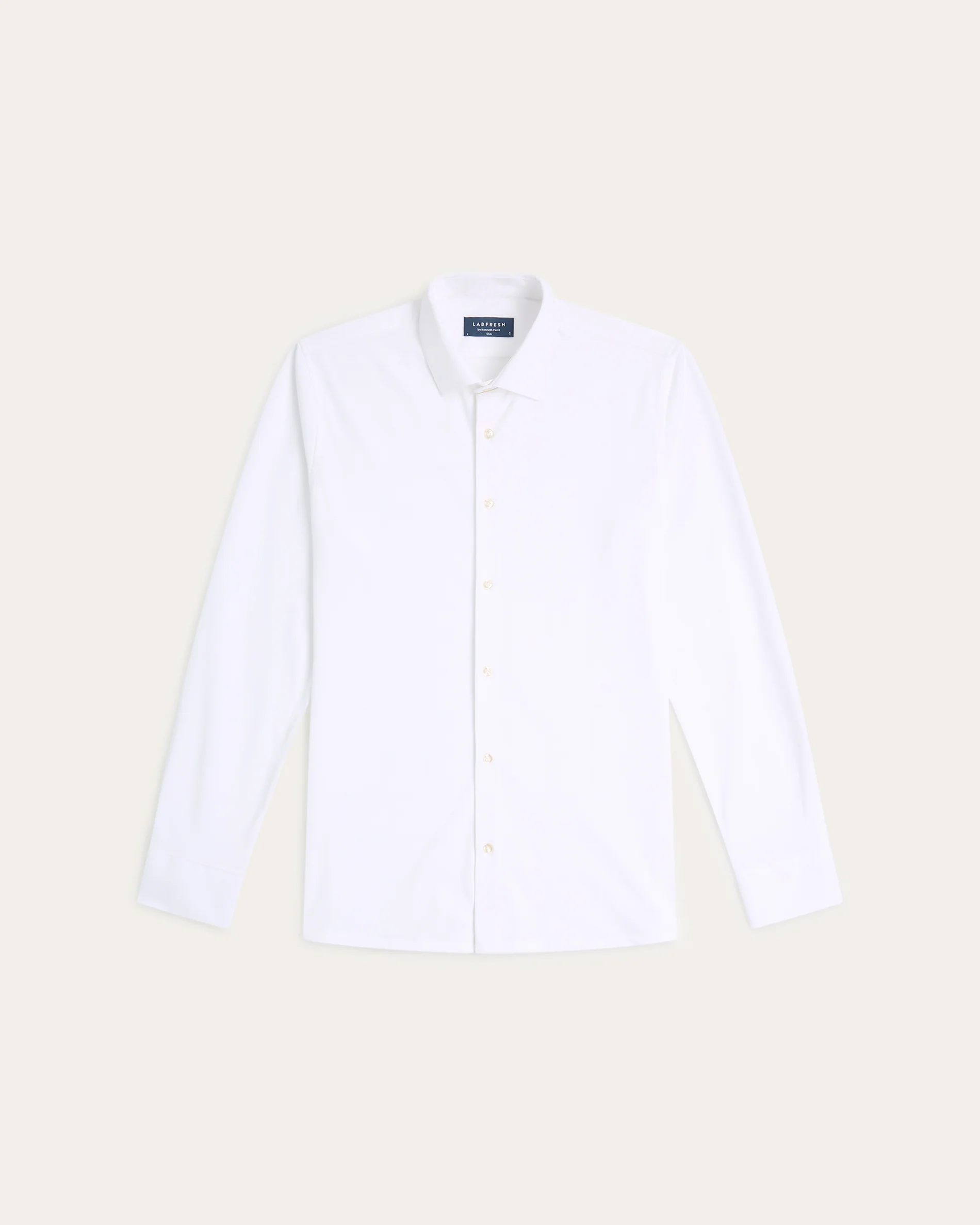 Knitted non-iron shirt white - Image 8