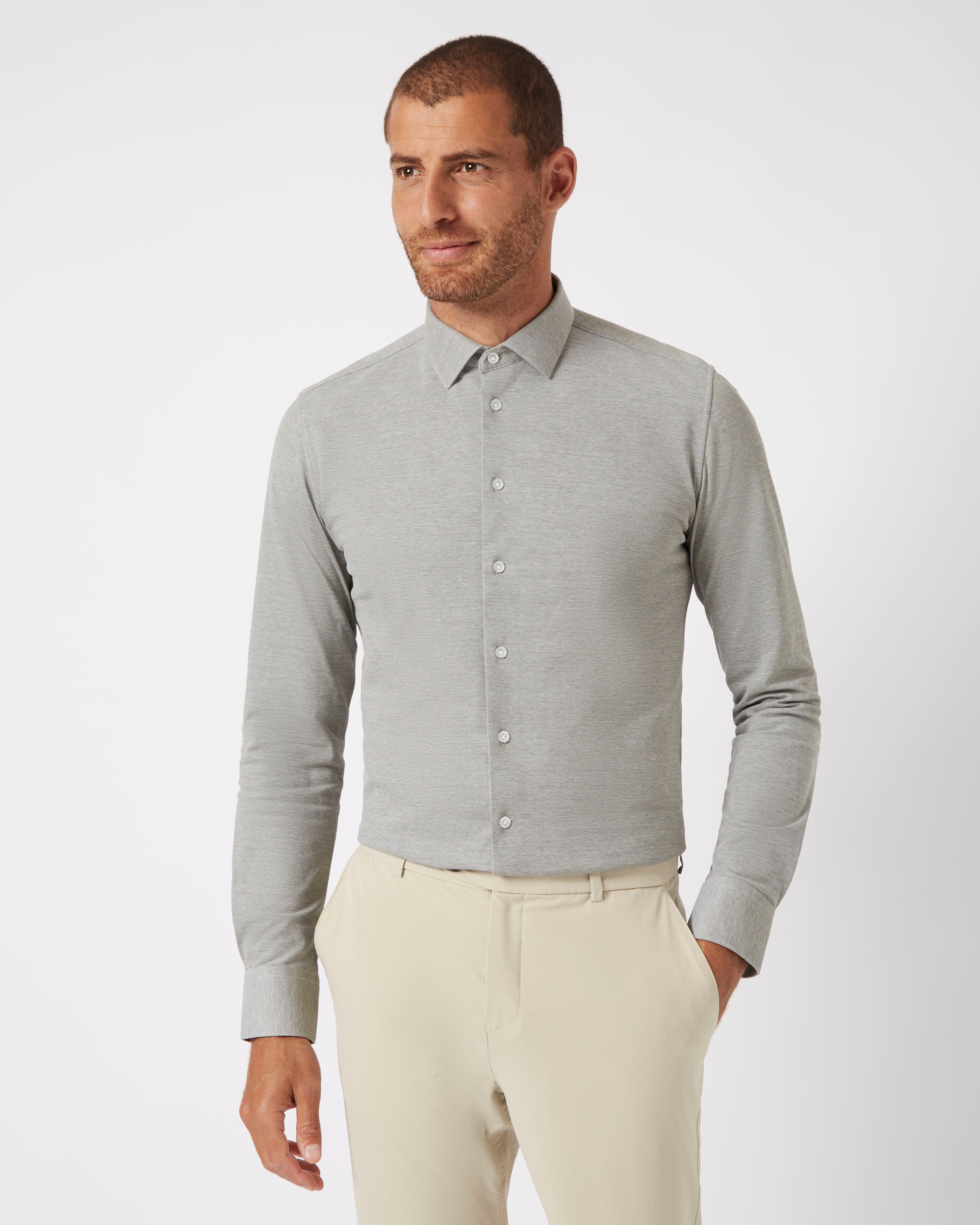 Knitted shirt sage - Image 5