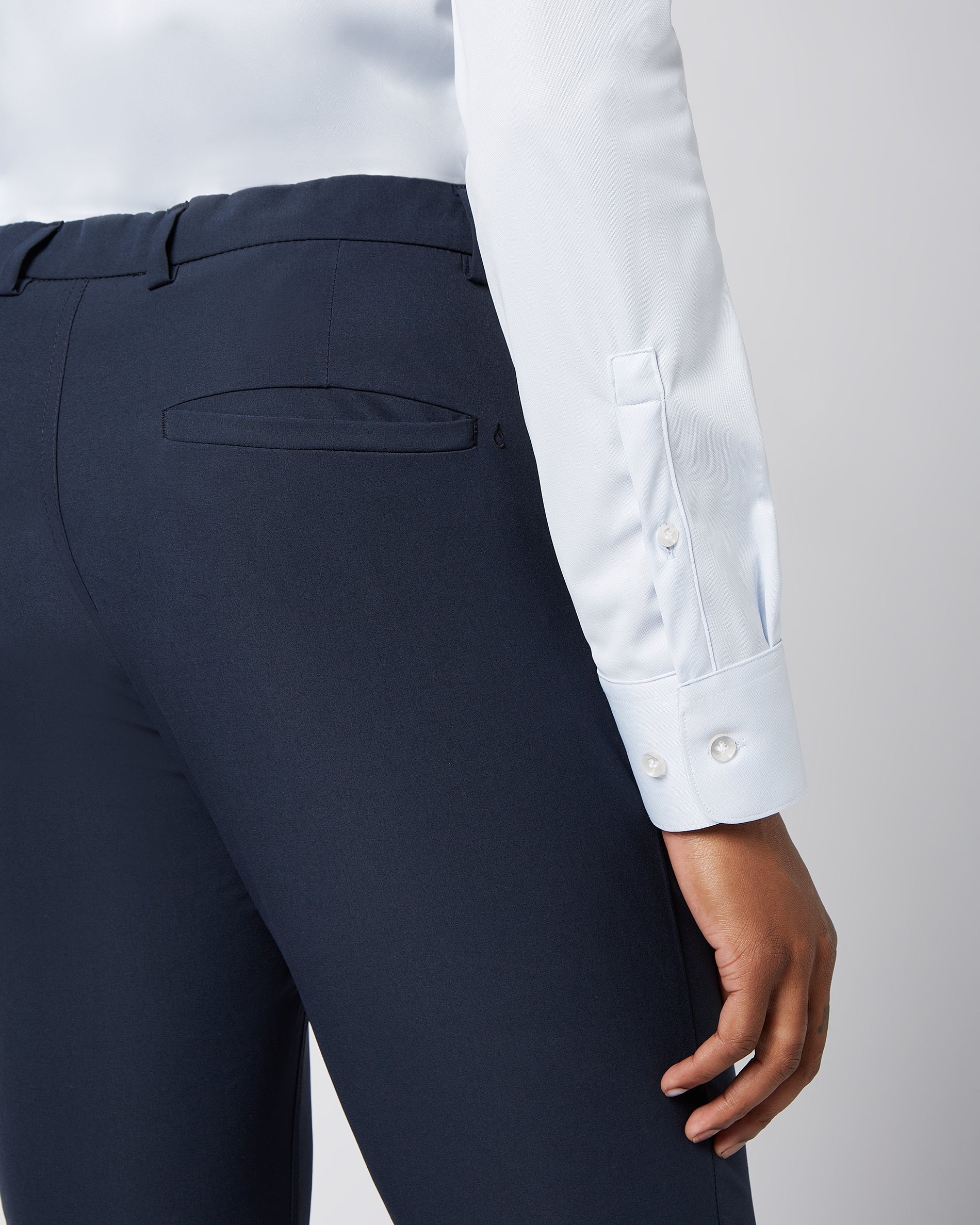 Prior Tech: Non-iron stretch shirt light blue - Image 4