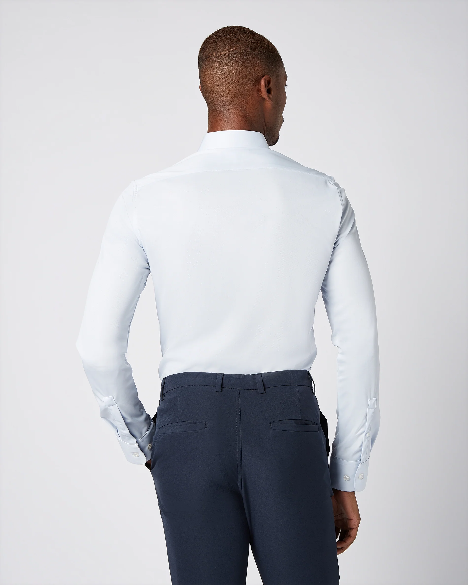 Prior Tech: Non-iron stretch shirt light blue - Image 5