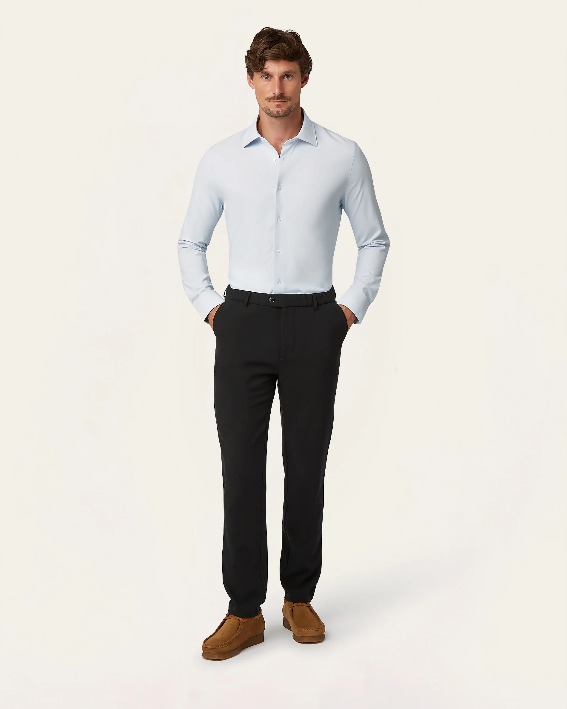 Classic Non-iron shirt Light Blue - Image 4