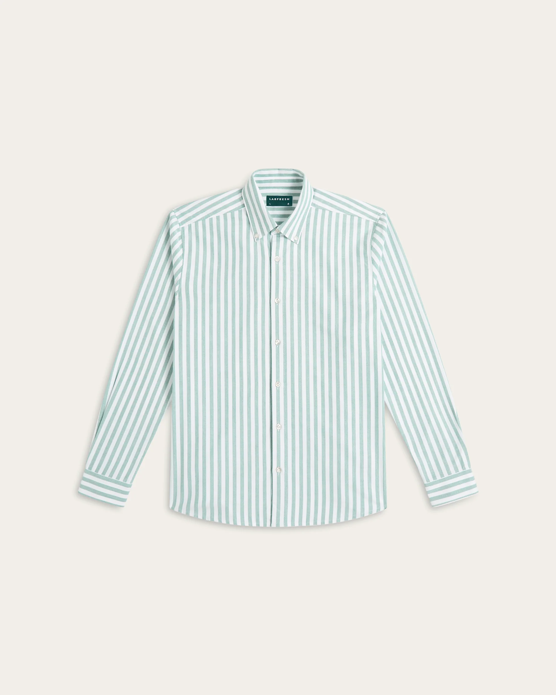 Oxford Shirt Green / White stripe - Image 3