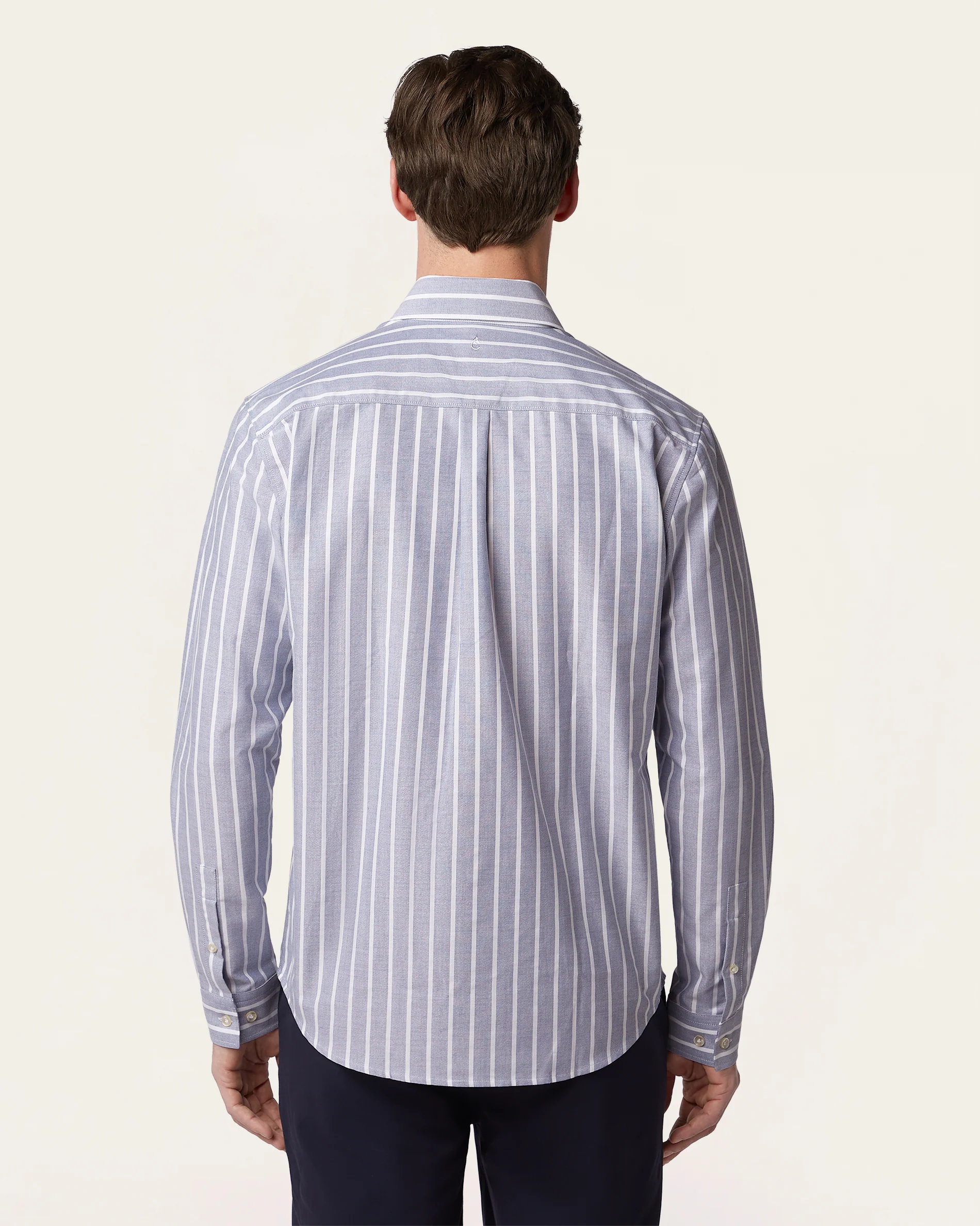 Oxford Shirt Teal / White Stripe - Image 5