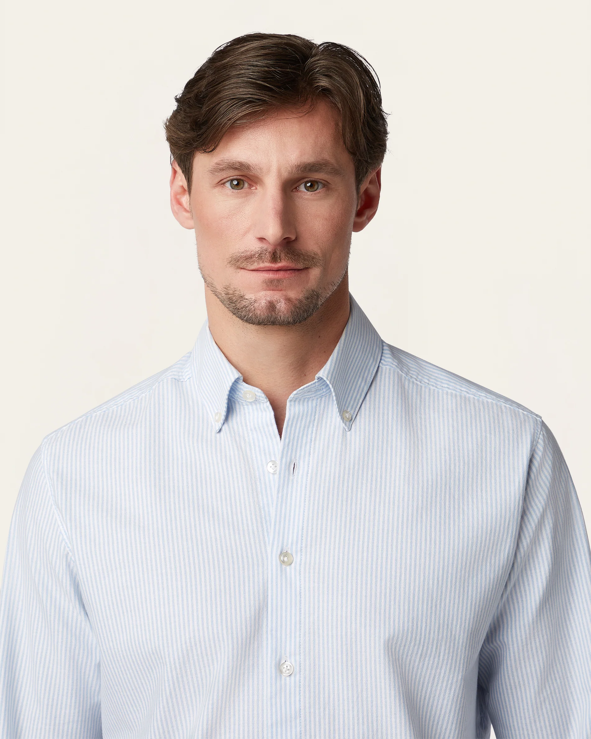 Oxford Shirt White / Blue Stripe - Image 4