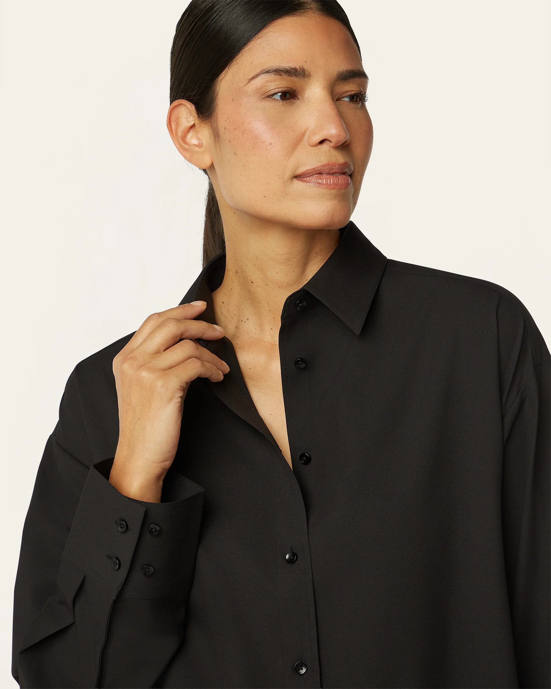 Relaxed Blouse - Black - Image 3