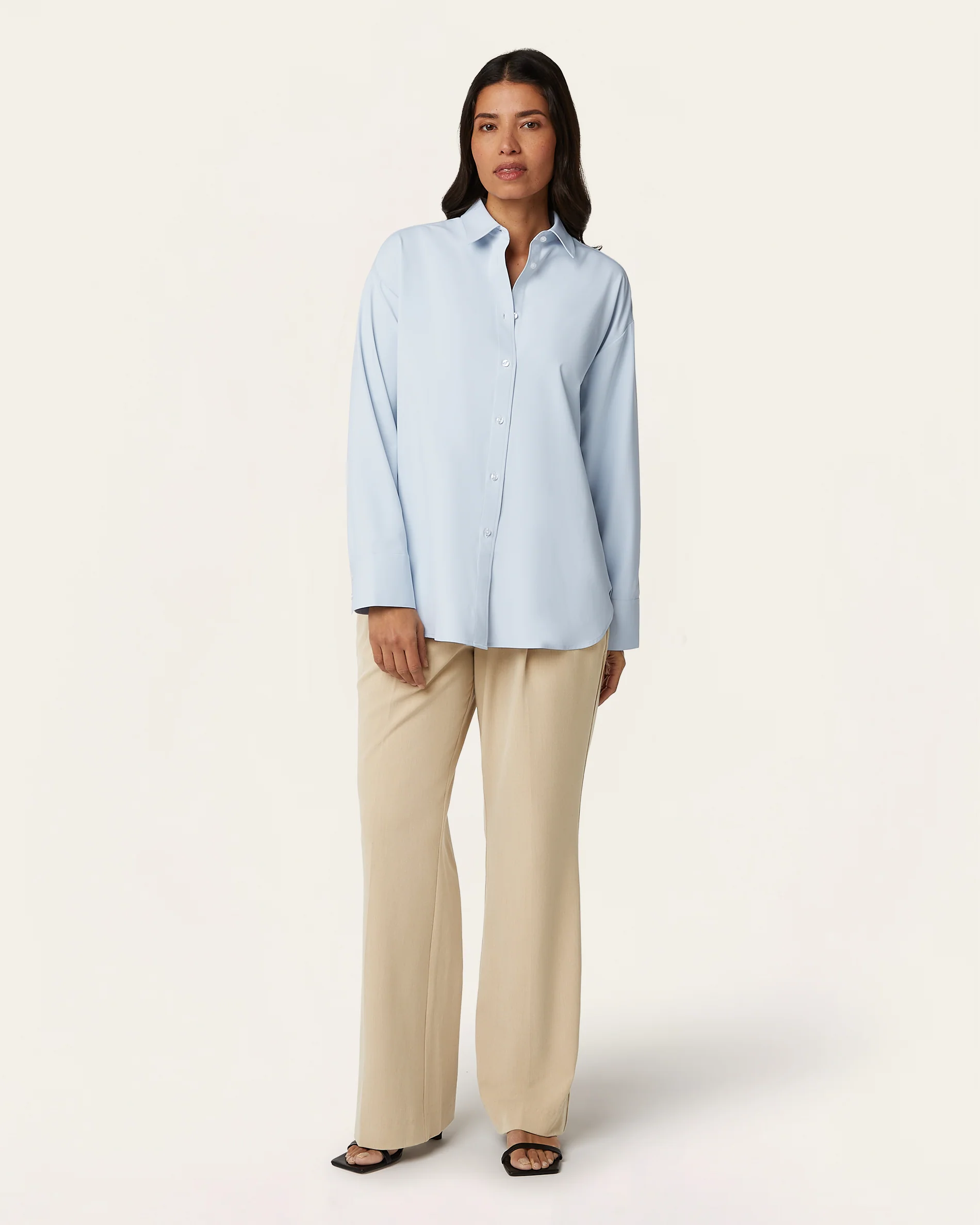 Relaxed Blouse - Light blue - Image 3