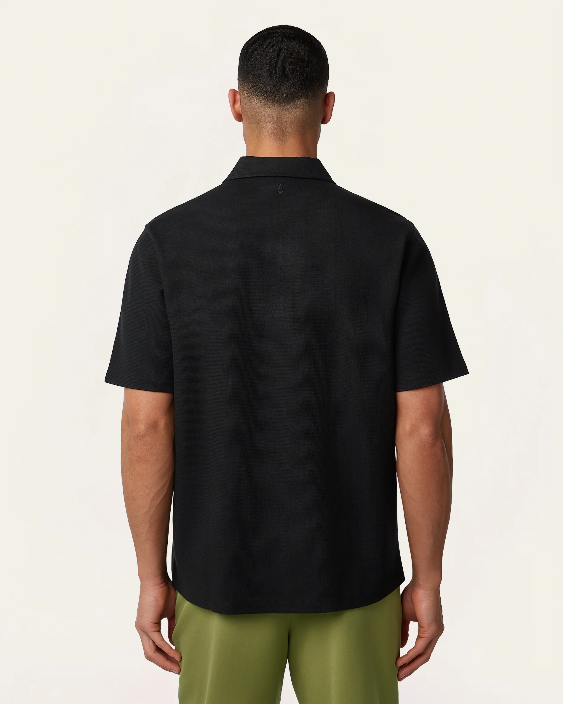 Relaxed Zip Polo Black - Image 3