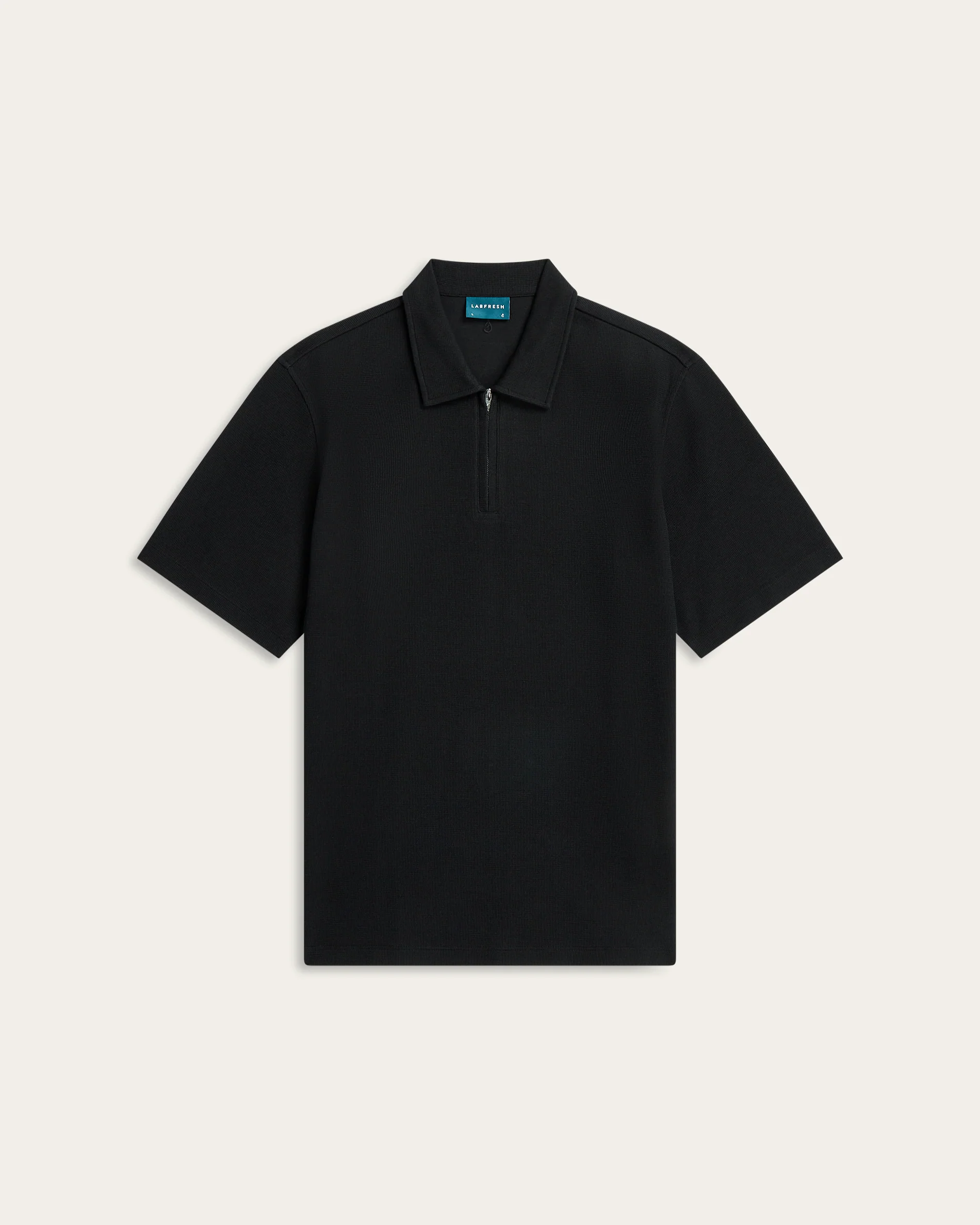 Relaxed Zip Polo Black - Image 5