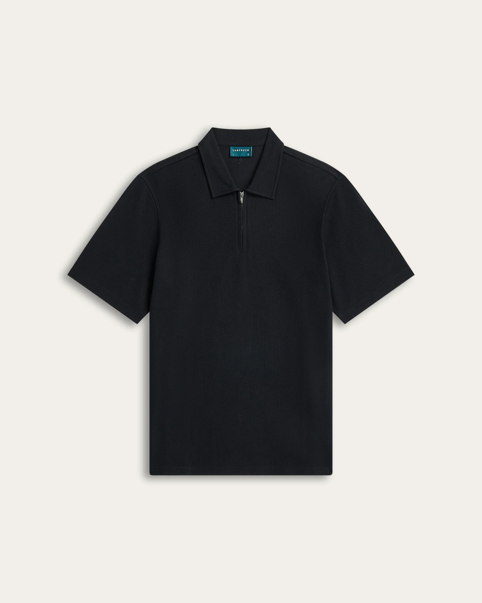 Relaxed Zip Polo Navy - Image 3