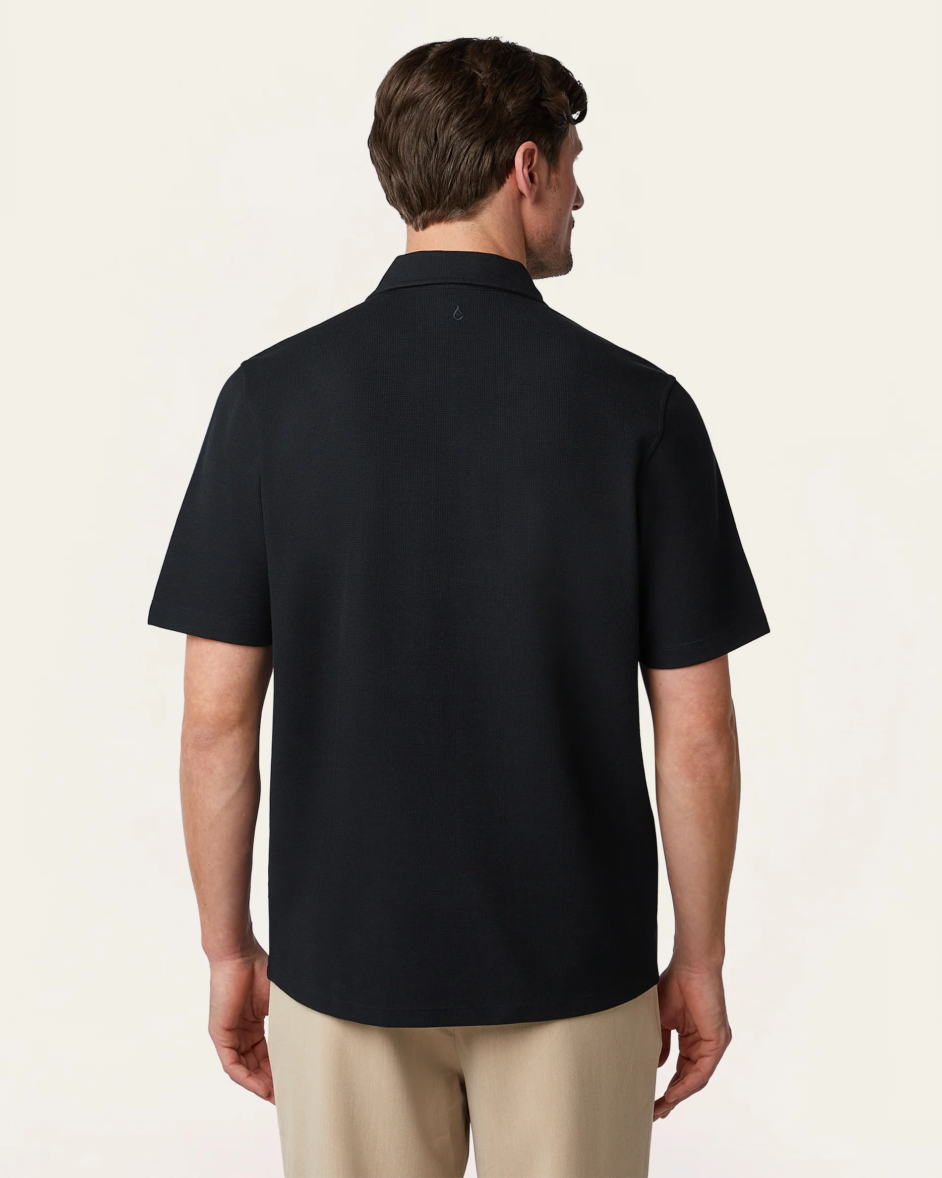 Relaxed Zip Polo Navy - Image 4