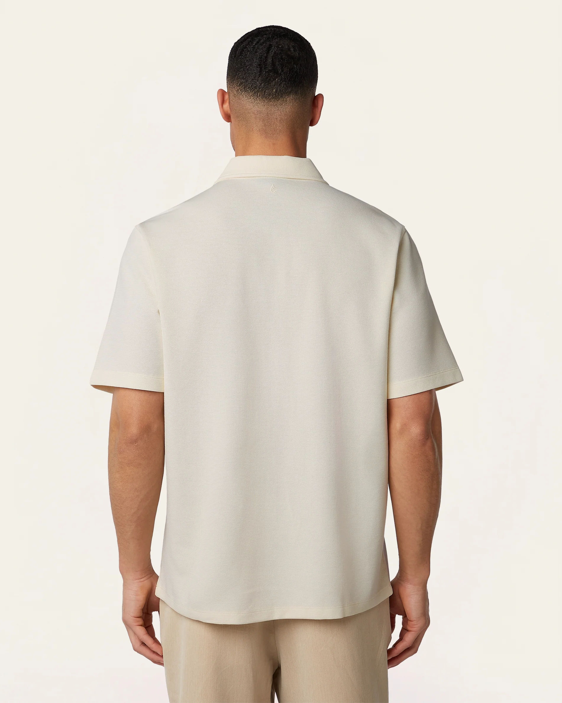 Relaxed Zip Polo Off White - Image 3