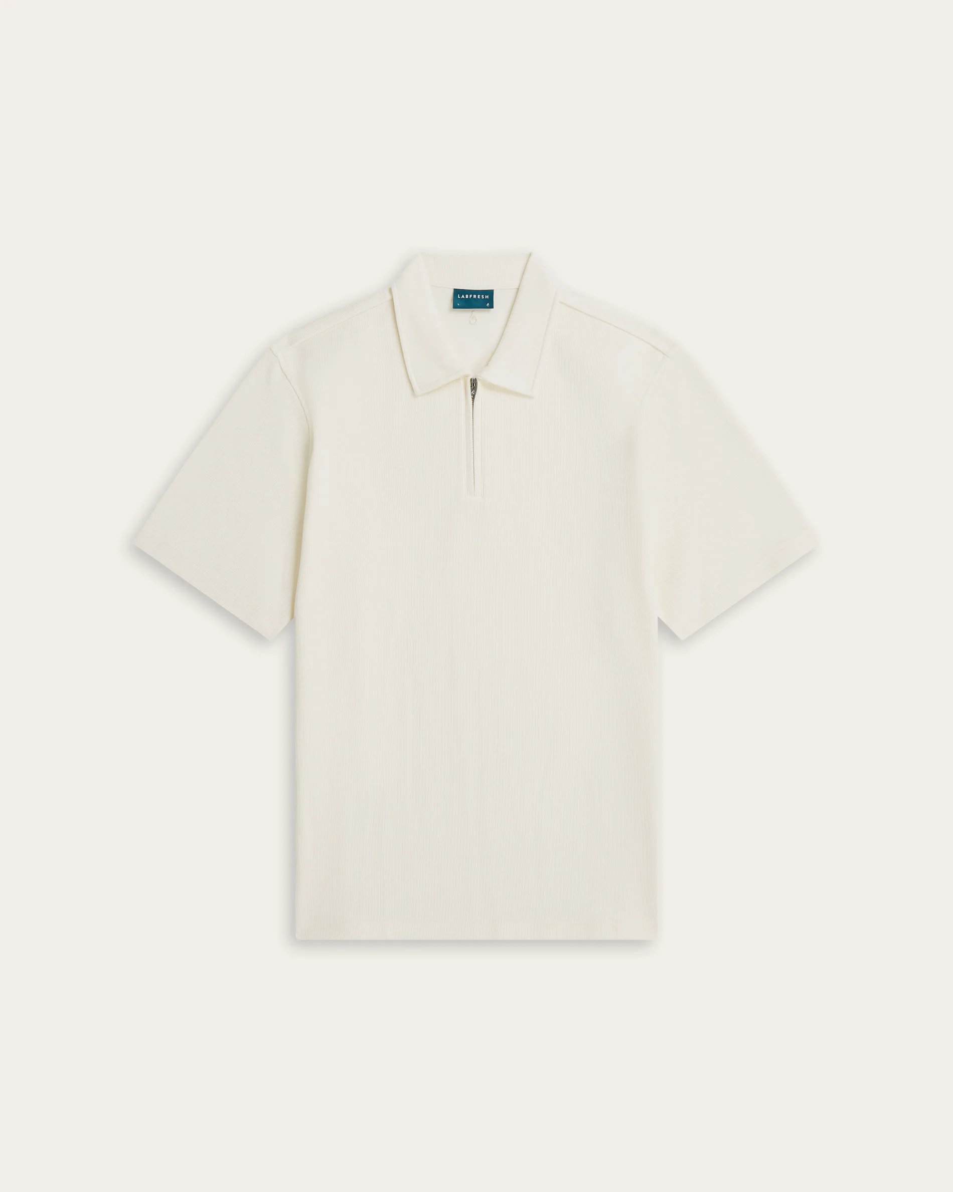 Relaxed Zip Polo Off White - Image 5