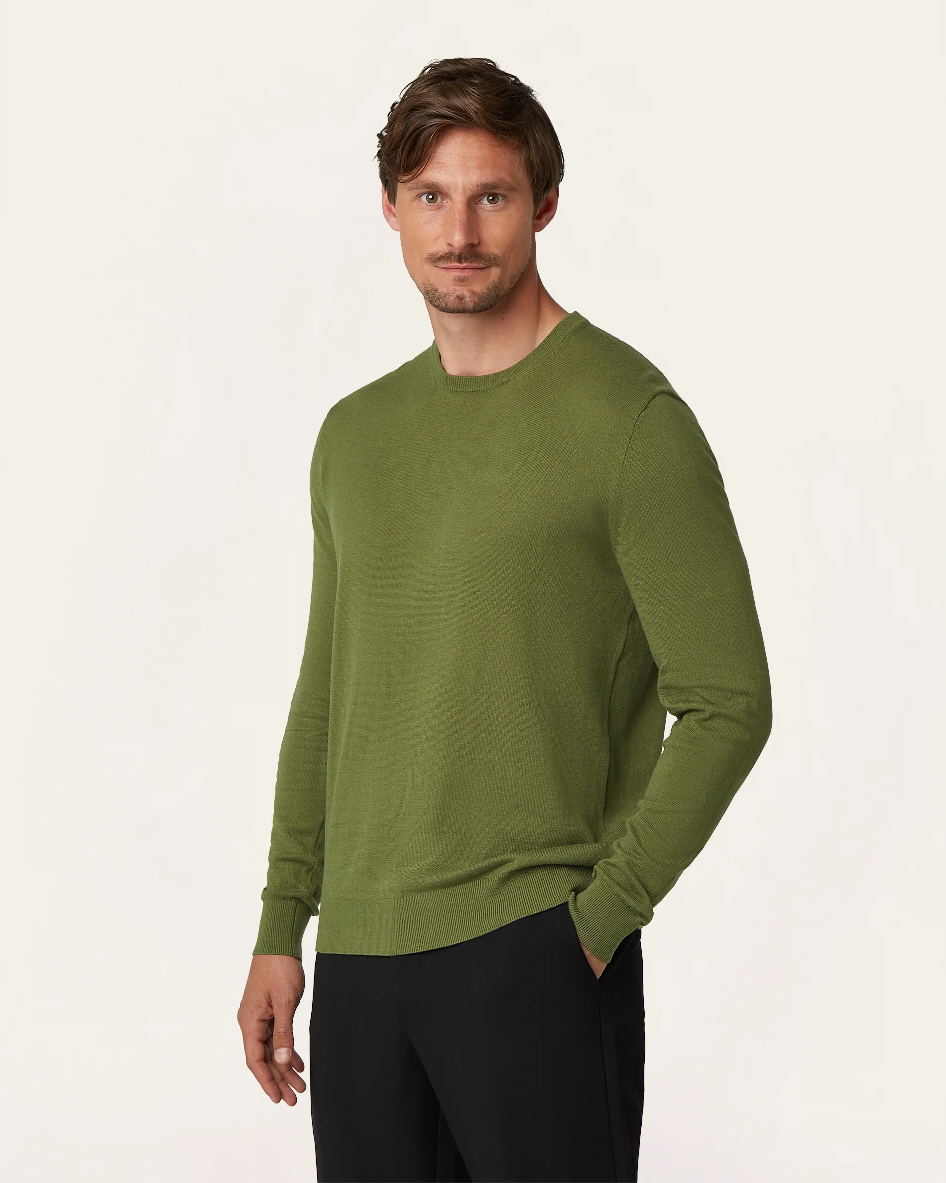 Seawool Crewneck Olive - Image 5