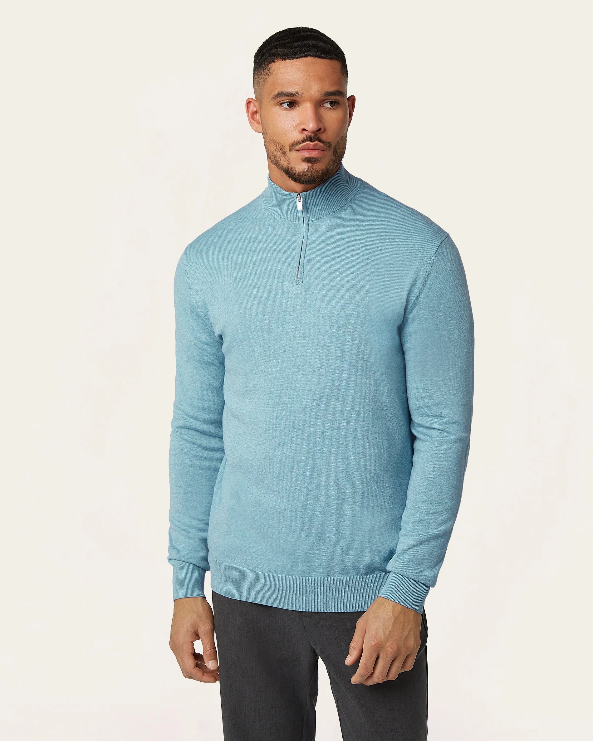 Seawool Half Zip Light Blue - Image 4
